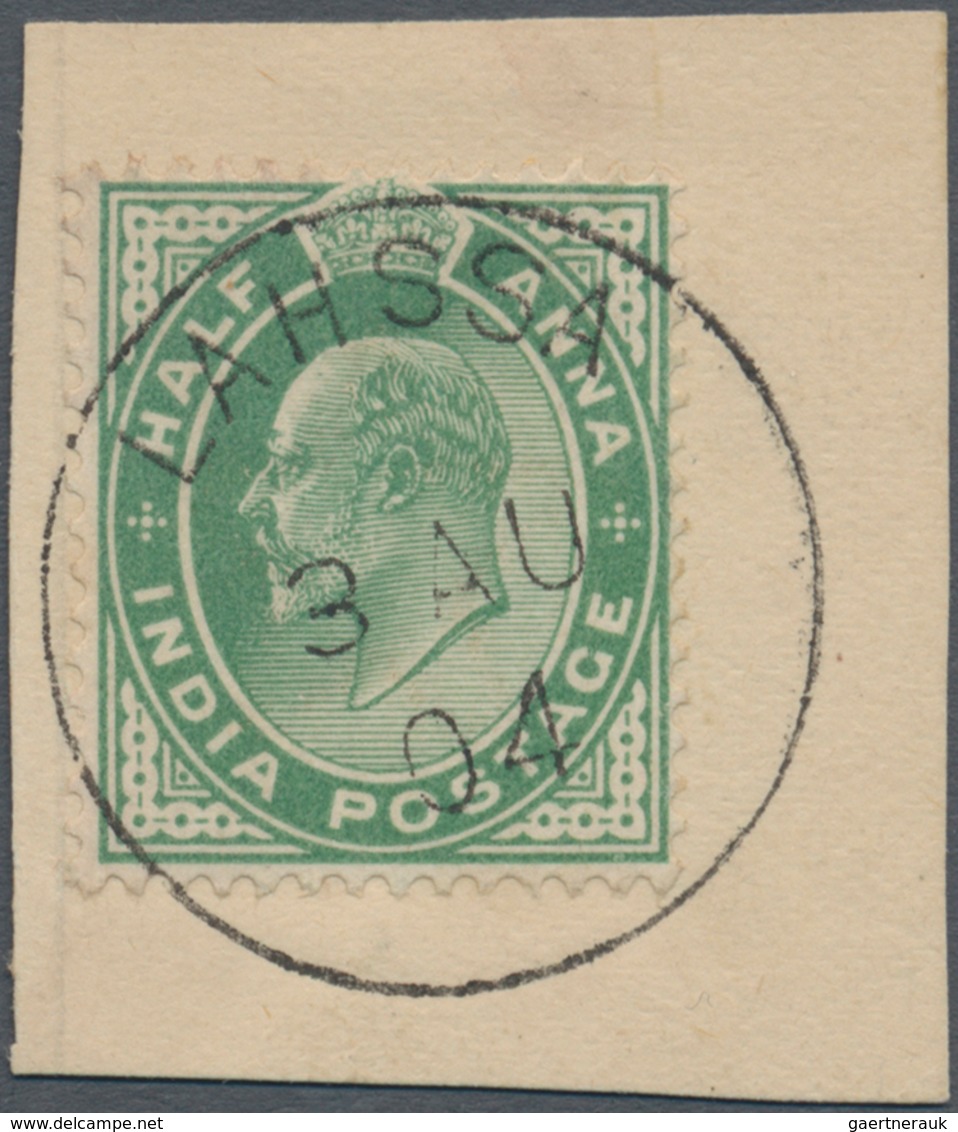 Indien - Used Abroad: Tibet 1904. Large Piece Bearing India SG 121, ½a Yellow-green Cancelled By Lah - Andere & Zonder Classificatie
