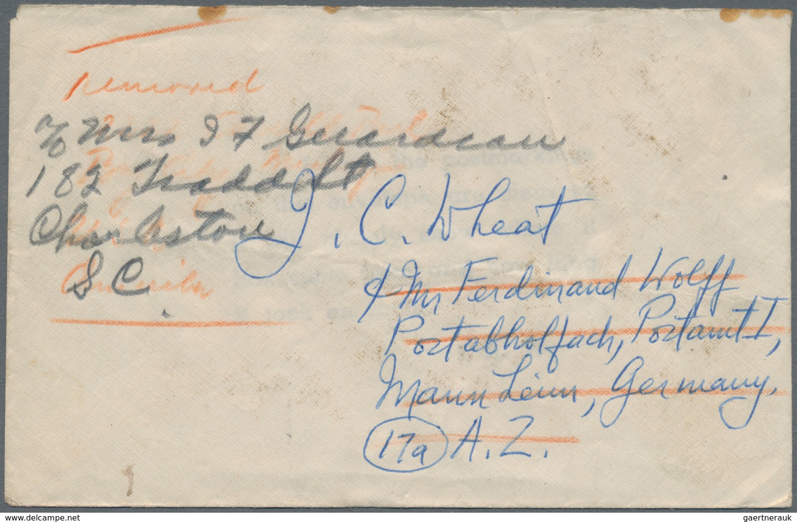 Indien - Used Abroad: Tibet 1947. Envelope (creased, Vertical Fold) Addressed To Germany Bearing Ind - Andere & Zonder Classificatie