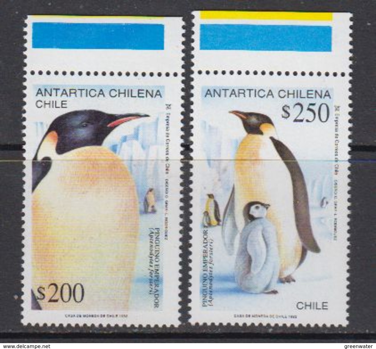 Chile 1992 Antarctica / Penguins 2v (+margin) ** Mnh (41741D) - Andere & Zonder Classificatie