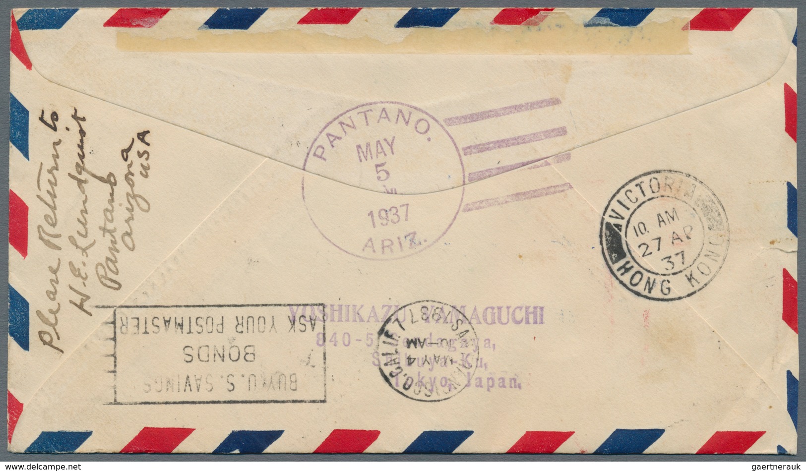 Japan: 1937, "China Clipper" FFC By PAA F.A.M.14, 2.75 Y. Franking (correct Surcharge Of 2.55) Tied - Andere & Zonder Classificatie