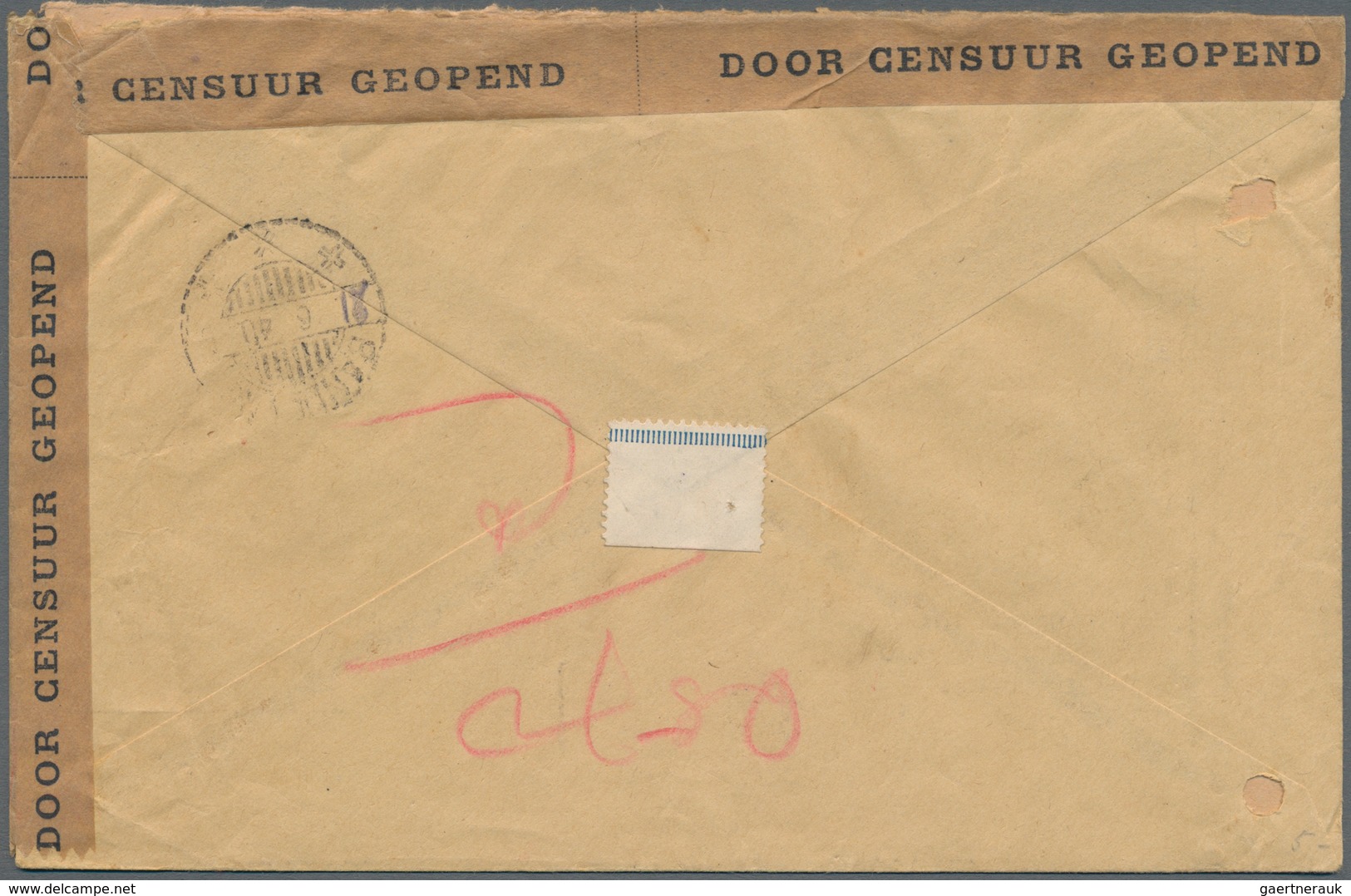 Japan: 1940. Registered Air Mail Envelope (small Faults/holes) Addressed To Tjikawao, Java Bearing J - Andere & Zonder Classificatie