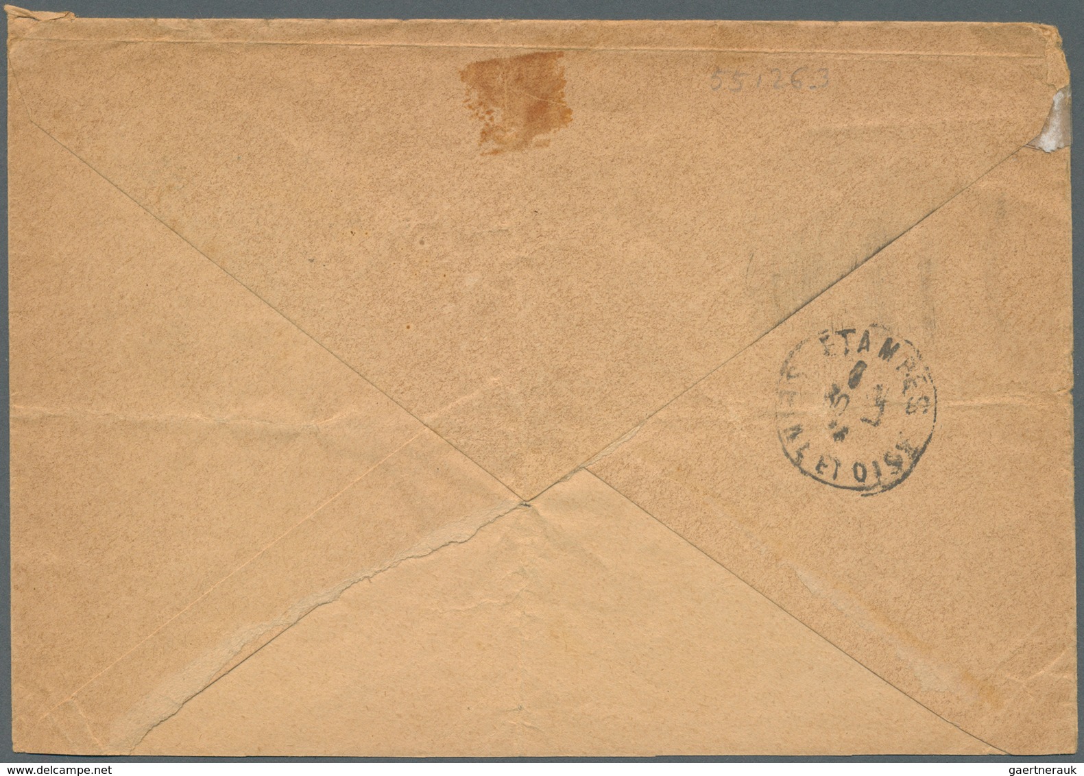 Japan - Besonderheiten: 1916. Stampless Envelope (faults) Addressed To Etampes Cancelled By Paris Da - Andere & Zonder Classificatie