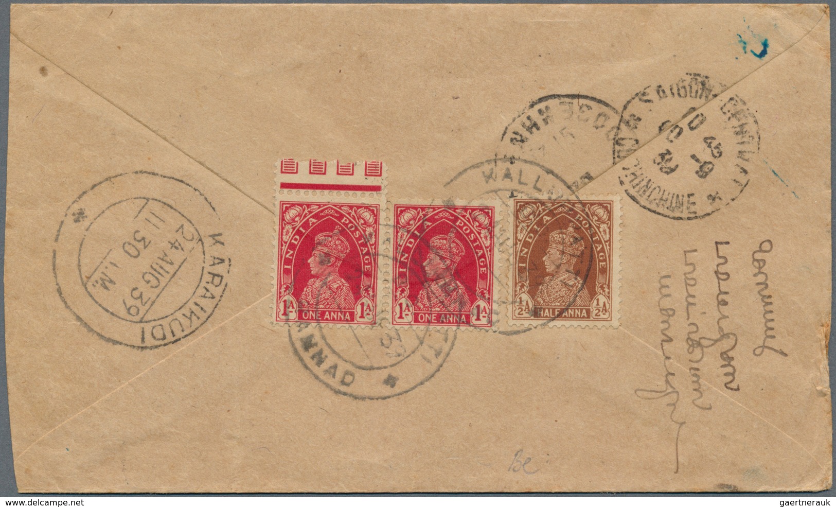 Kambodscha: 1907/39, Usealed Stationery Envelope Used "SINGIRENG" To France And Incoming Censored Ma - Cambodia