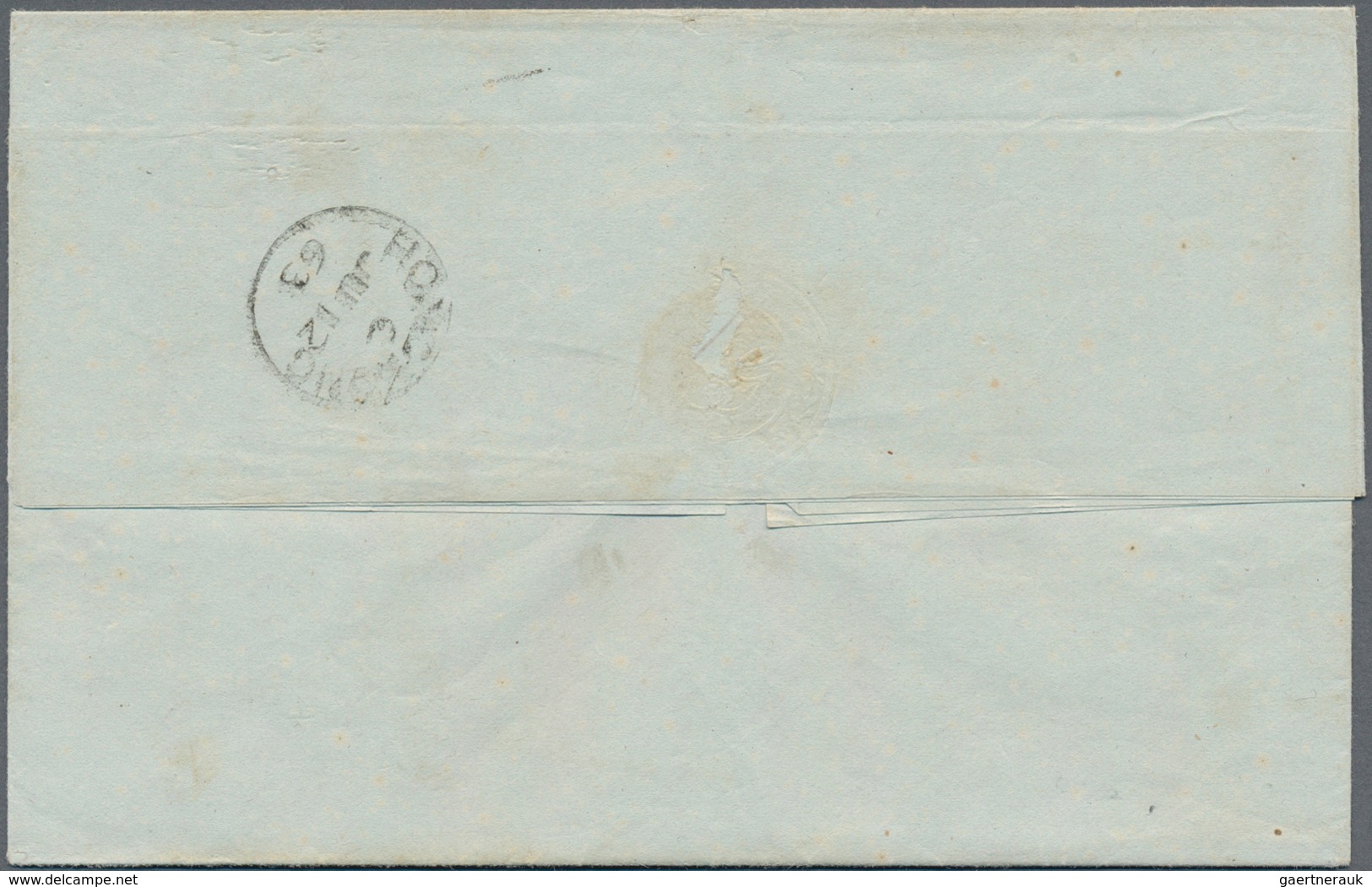 Macau: 1863, Stamp-less Envelope Written From Macau Dated '12th June 1863' Addressed To 'Jose Matia, - Otros & Sin Clasificación