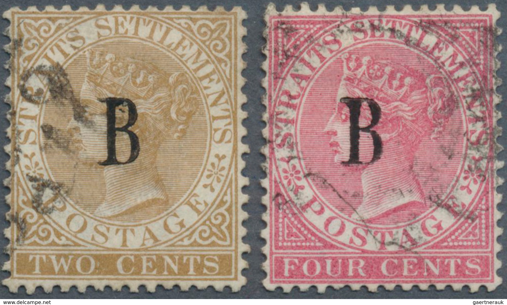 Malaiische Staaten - Straits Settlements - Post In Bangkok: 1882, 2c And 4 C. Fine Used, Exp. Schell - Straits Settlements