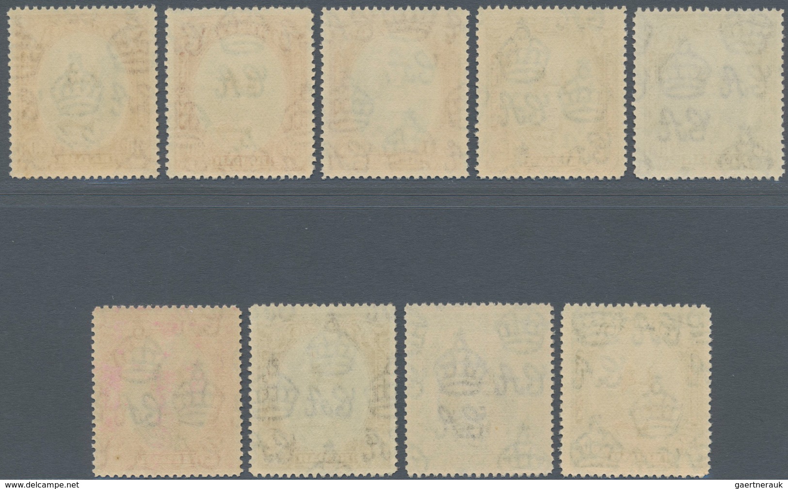 Malaiische Staaten - Kedah: 1937, Sultan Abdul Hamid Halimshah Complete Set Of Nine, Mint Hinged/MNH - Kedah