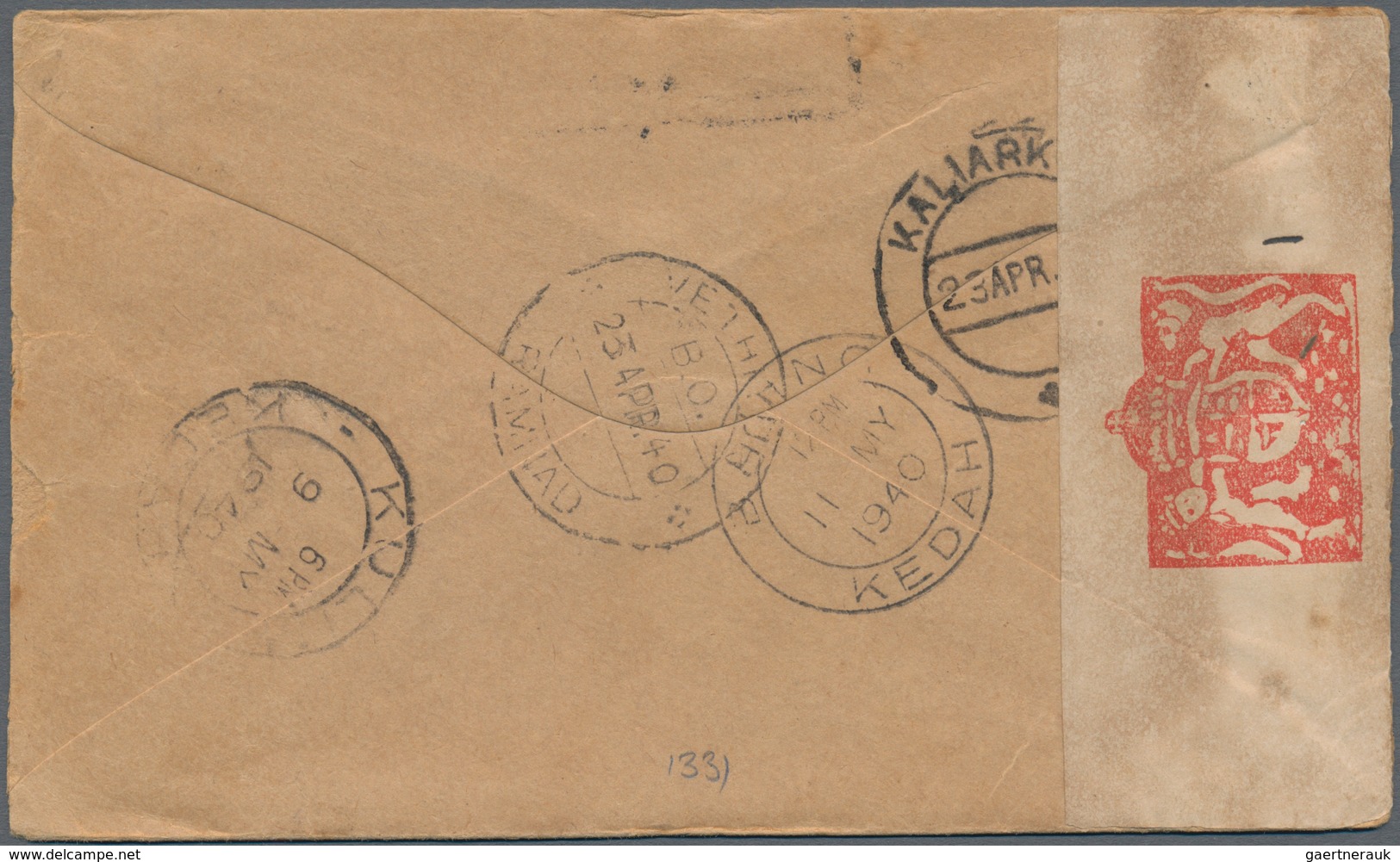 Malaiische Staaten - Kedah: 1940. Unstamped Envelope Written From Vethiyur / Ramnad Addressed To Bal - Kedah