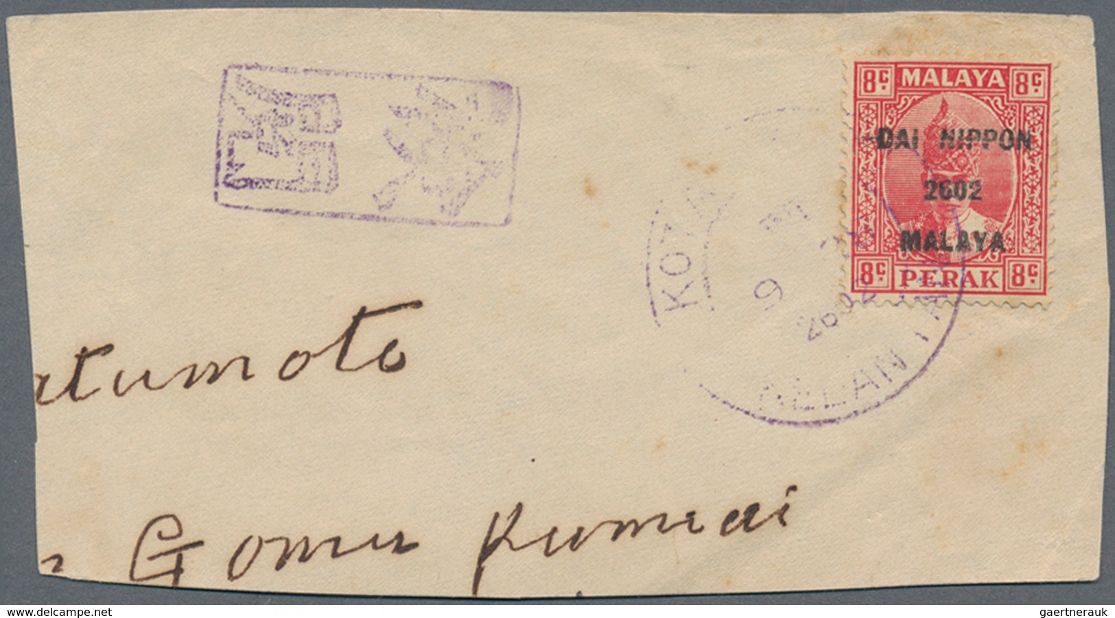 Malaiische Staaten - Kelantan: Japanese Occupation, 1942, Sunagawa Seal, 1 C./50 C.-4 C/5 C., Used ( - Kelantan