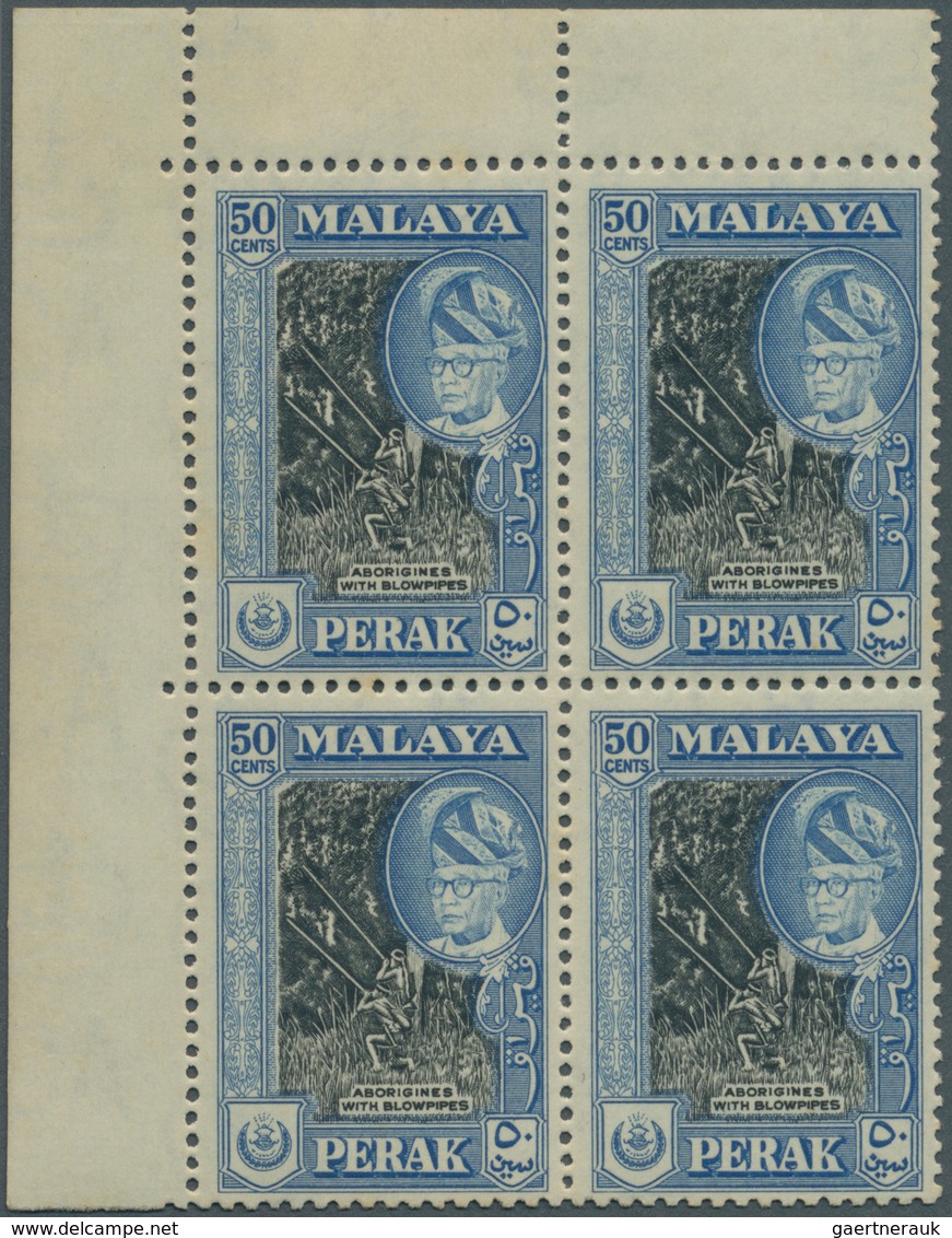 Malaiische Staaten - Perak: 1960, Sultan Yussuf Izzuddin Shah 50c. 'Aborigines With Blowpipe' Perf. - Perak