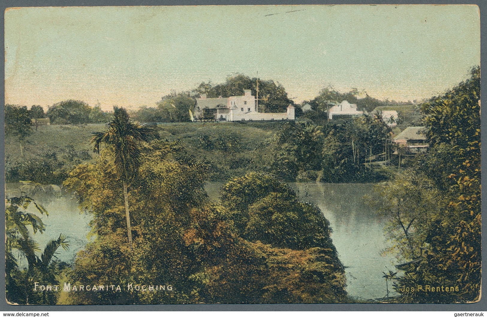 Malaiische Staaten - Sarawak: 1908. Picture Post Card Of 'Fort Margarita, Kuching' Addressed To Sout - Autres & Non Classés