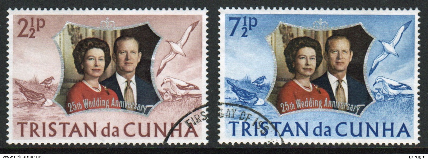 Tristan Da Cunha 1972 Complete Set Of Stamps Celebrating The Royal Silver Wedding. - Tristan Da Cunha