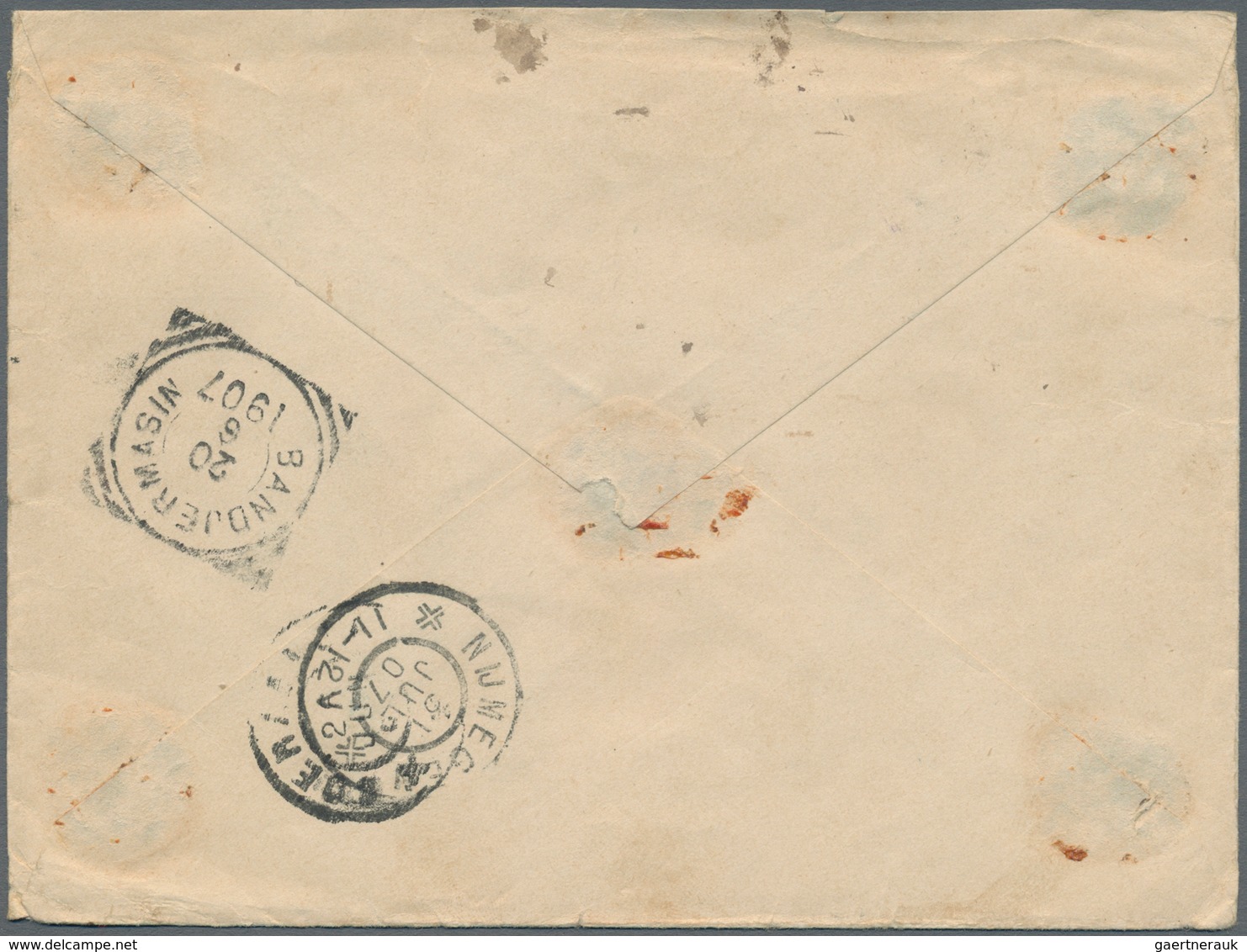 Niederländisch-Indien: 1907. Registered Netherlands Indies Postal Stationery Envelope 12½c On 12½c B - Netherlands Indies