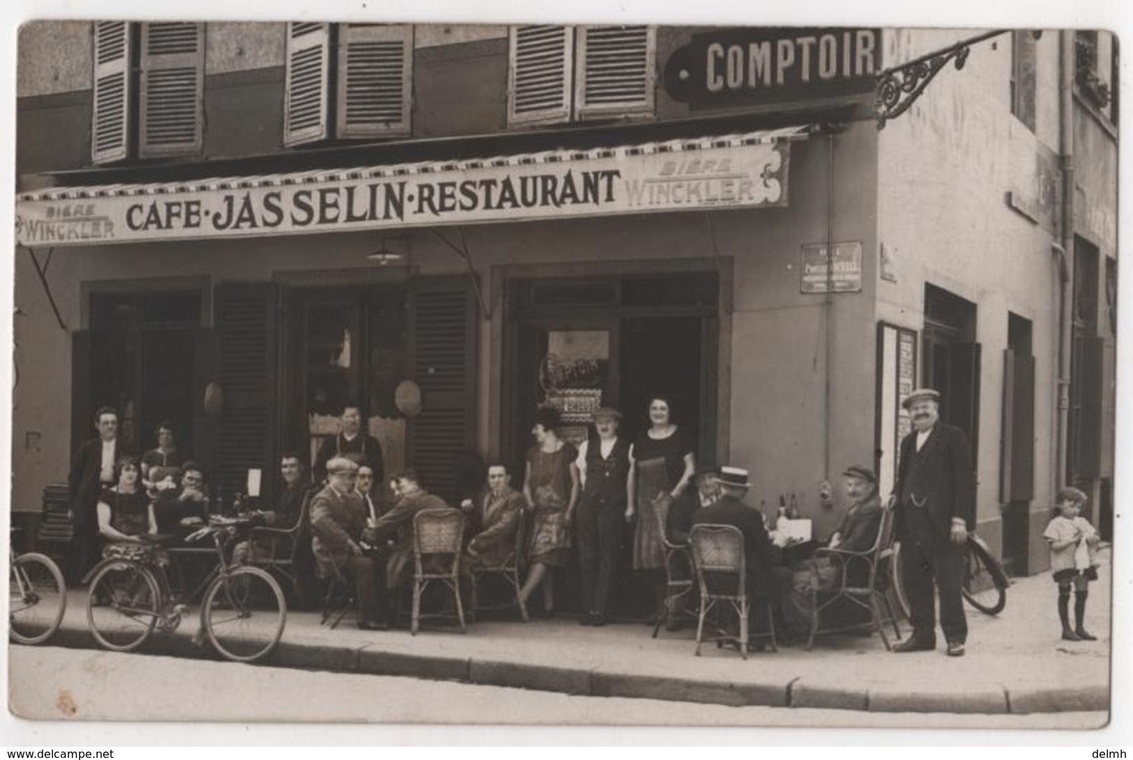 CARTE PHOTO LYON 6  CAFE JASSELIN  RESTAURANT ( Biére WINCKLER ) Rue Du Professeur WEILL - Lyon 6