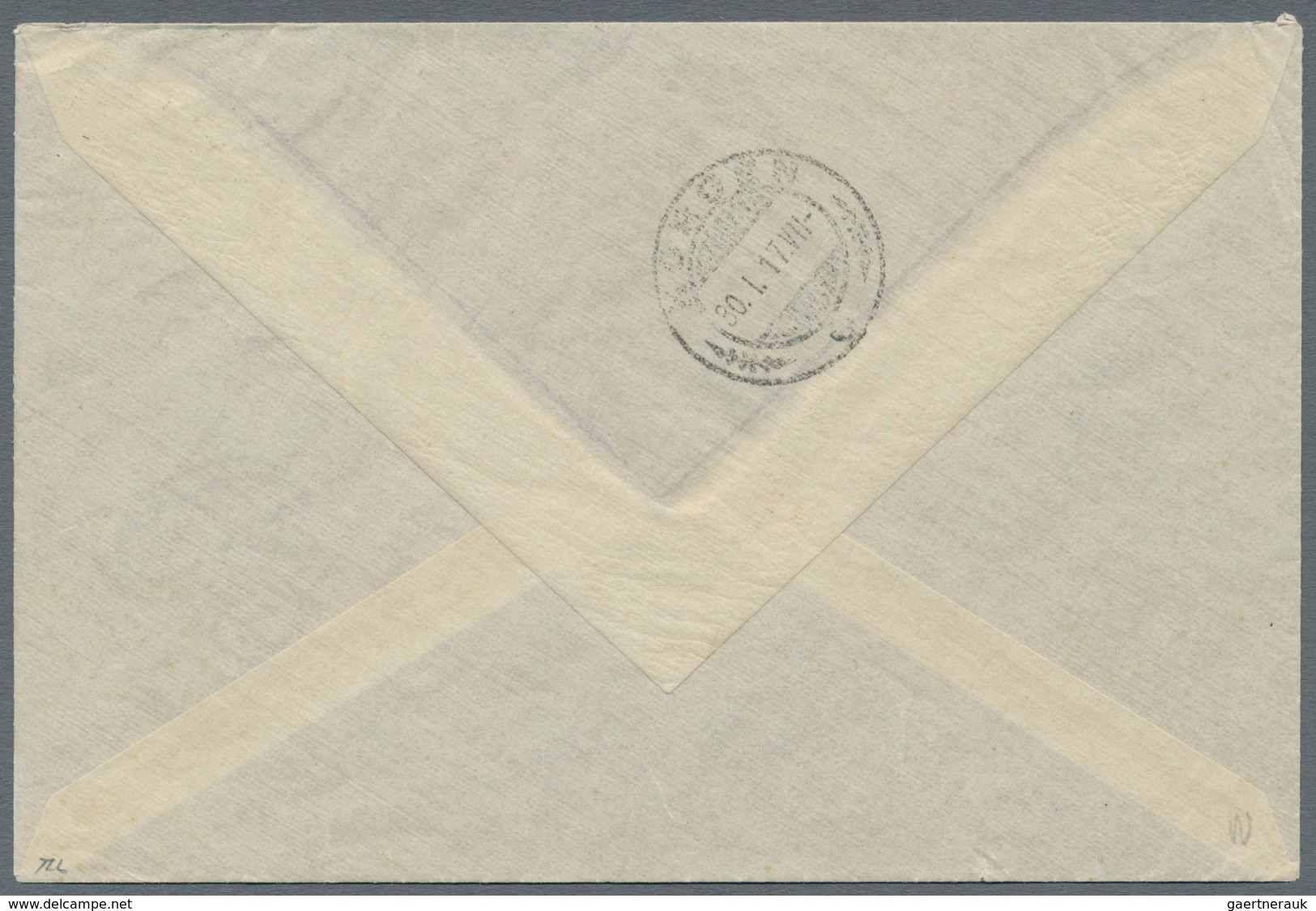 Thailand: 1916 Letter From Bangkok With Blue Censorship Cancel From Madras To Horgen/Switzerland Wit - Thailand