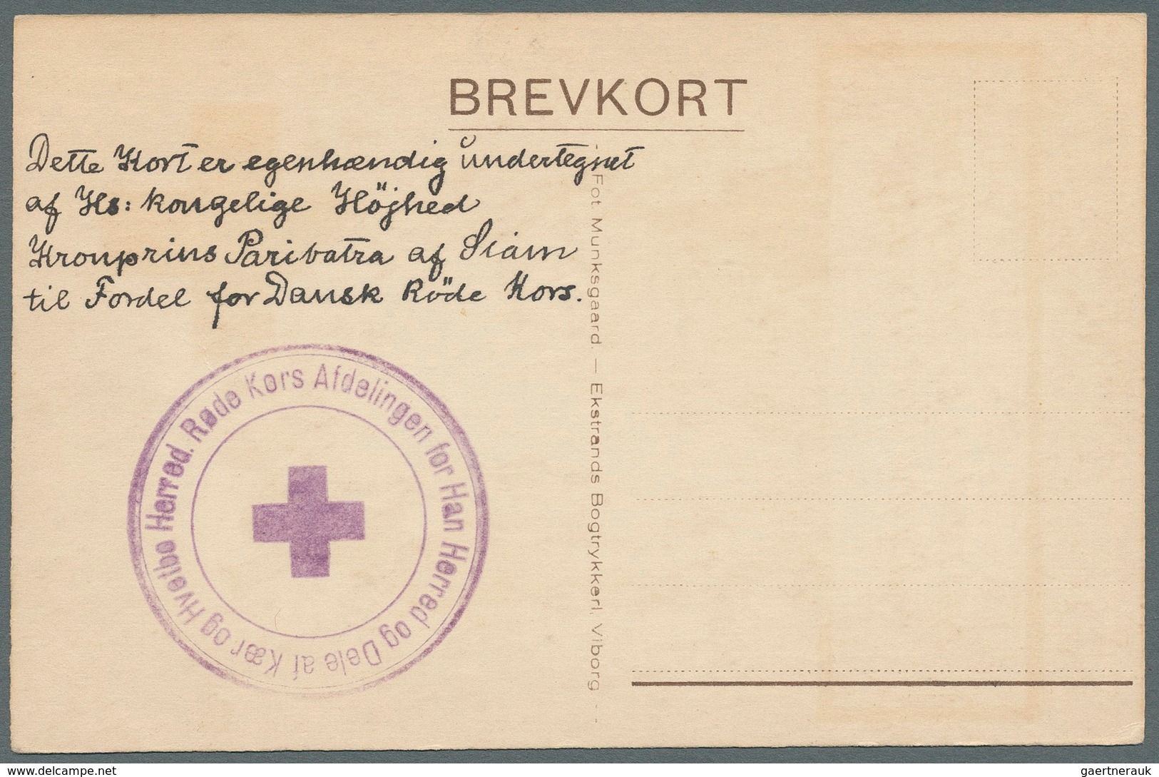 Thailand - Besonderheiten: 1914/18, Two Red Cross Cards With Original Signatures Of KING RAMA VI And - Tailandia