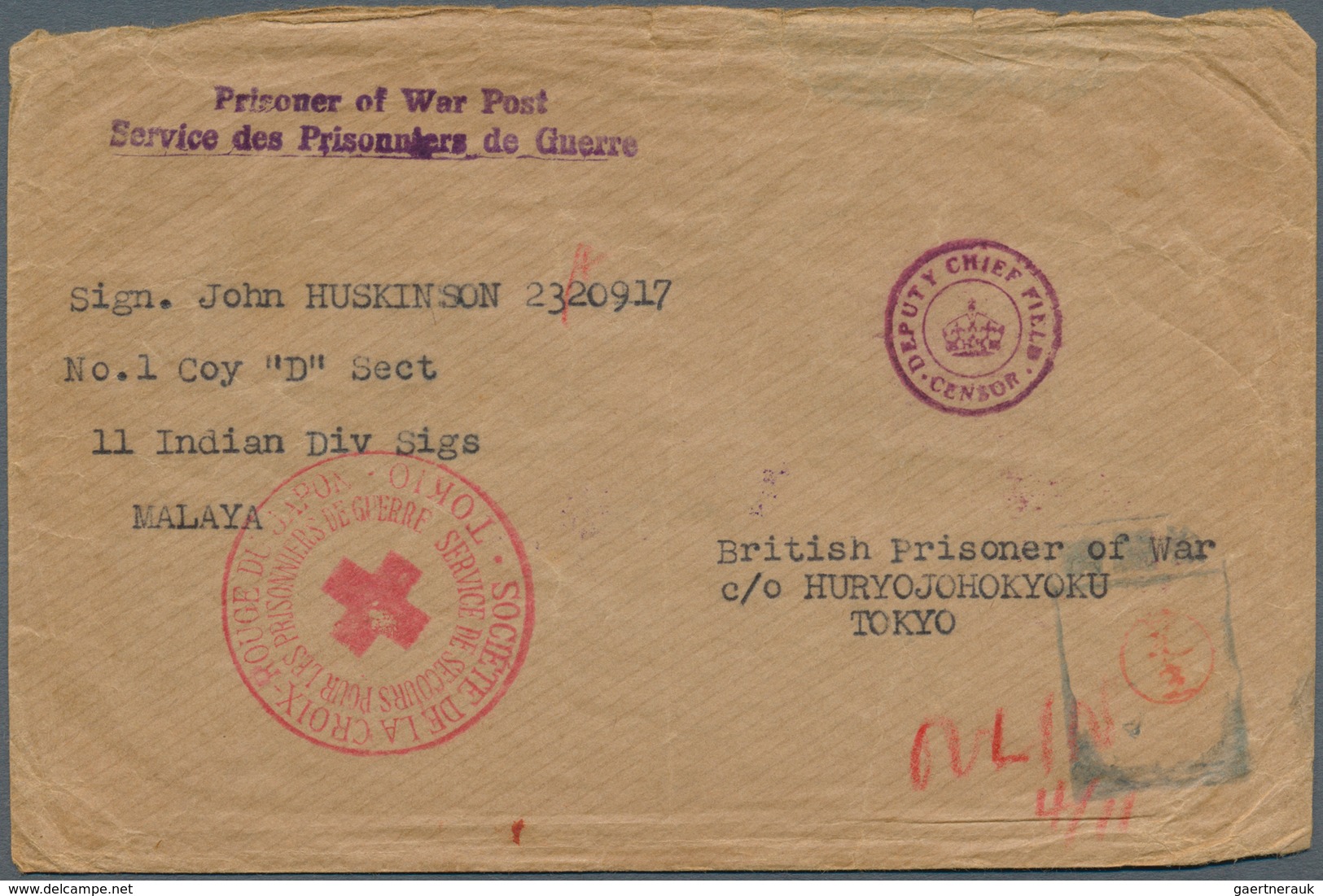 Thailand - Besonderheiten: 1944 (circa). Envelope (faults) Written From 'P.O. Box 5499, Cairo, Egypt - Thaïlande