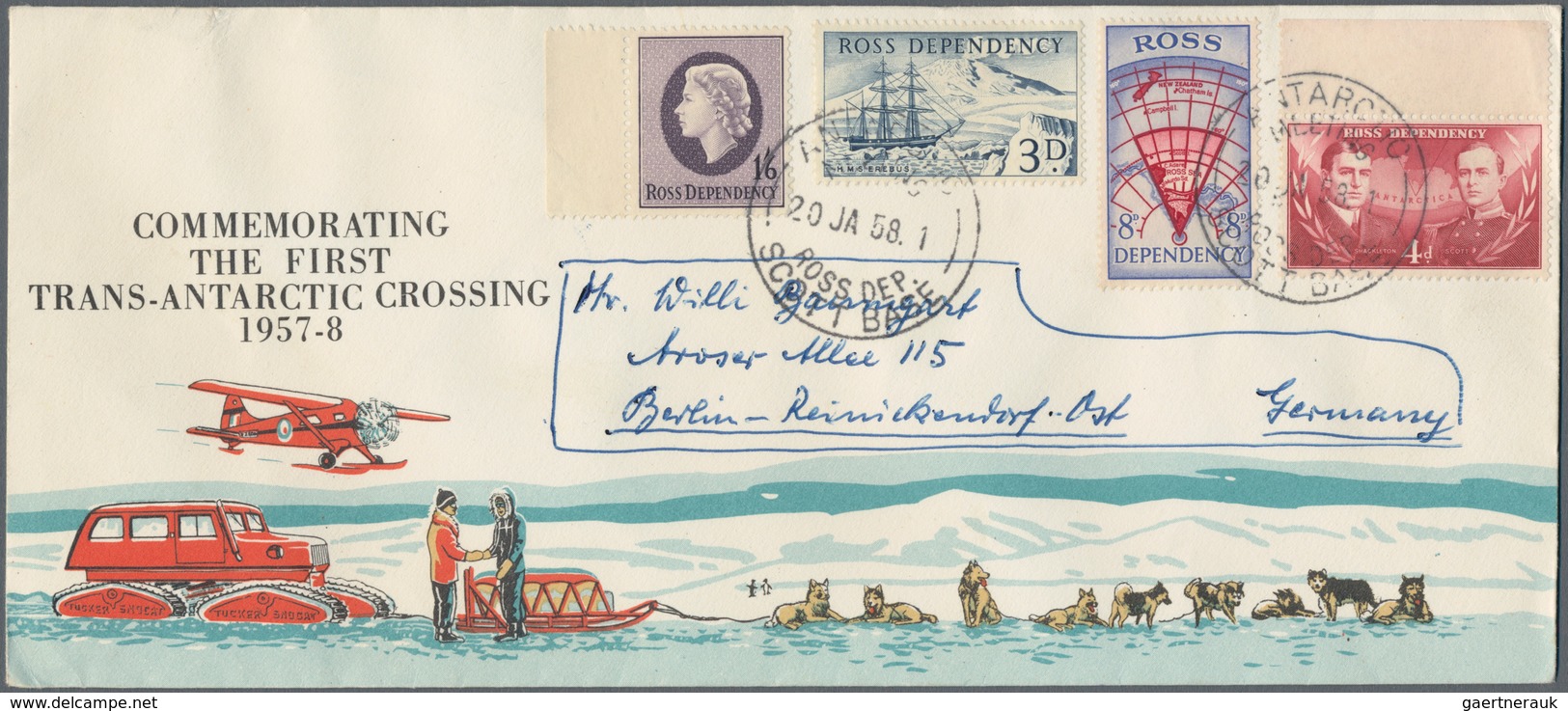 Thematik: Antarktis / Antarctic: ROSS DEP.: 1957/58, Cpl. First Set On Illustrated Cover Commemorati - Sonstige & Ohne Zuordnung