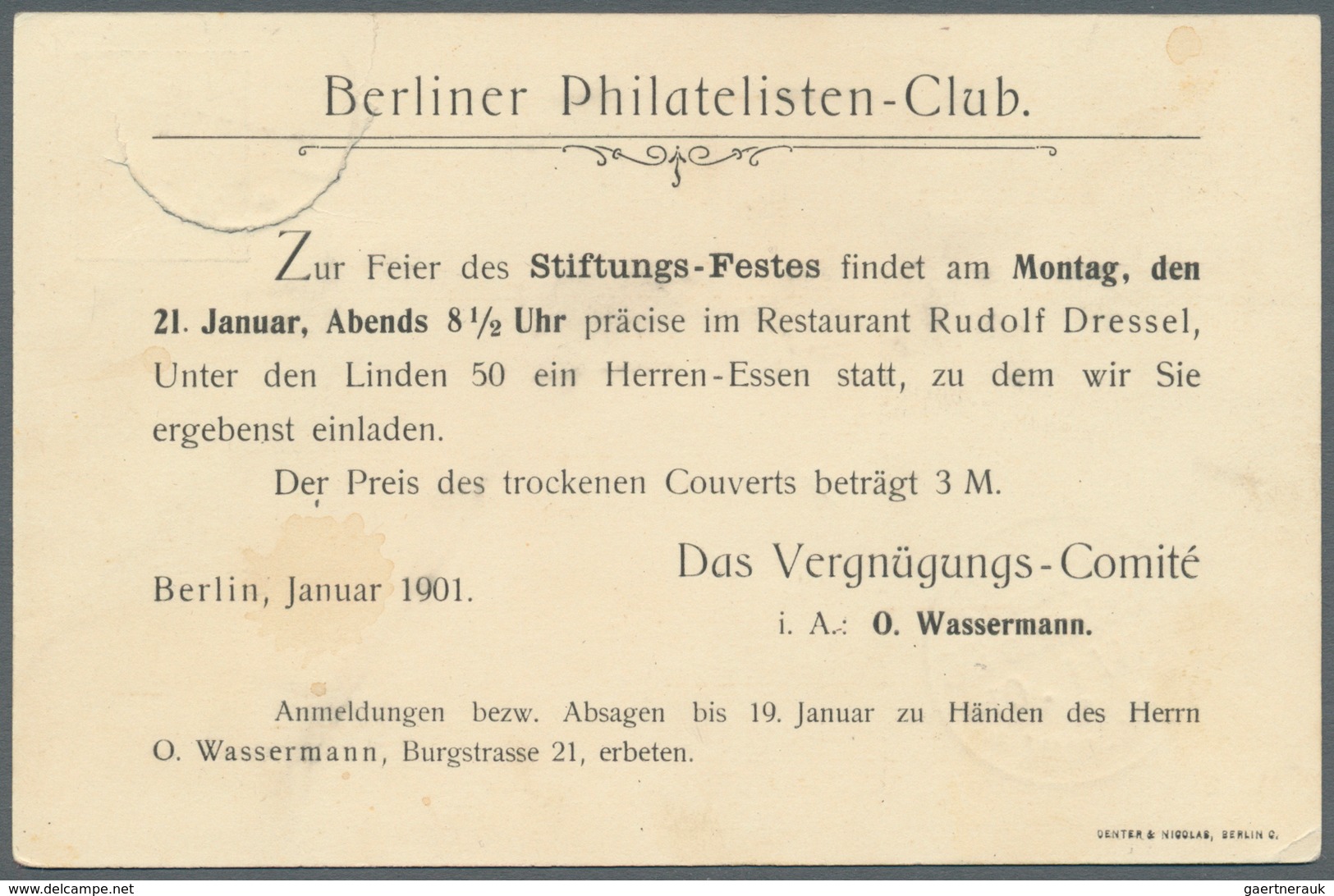 Thematik: Anzeigenganzsachen / Advertising Postal Stationery: 1901, Dt. Reich. Anzeigen-Privat-Postk - Unclassified
