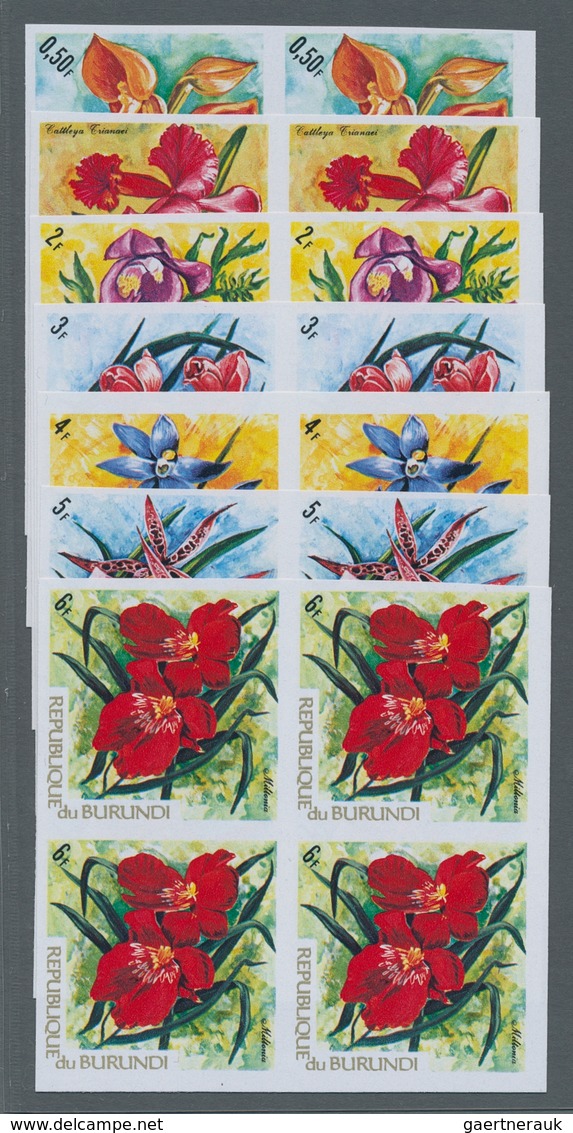 Thematik: Flora-Orchideen / Flora-orchids: 1972, BURUNDI: Orchids Complete Set Of 11 Stamps In IMPER - Orchidées