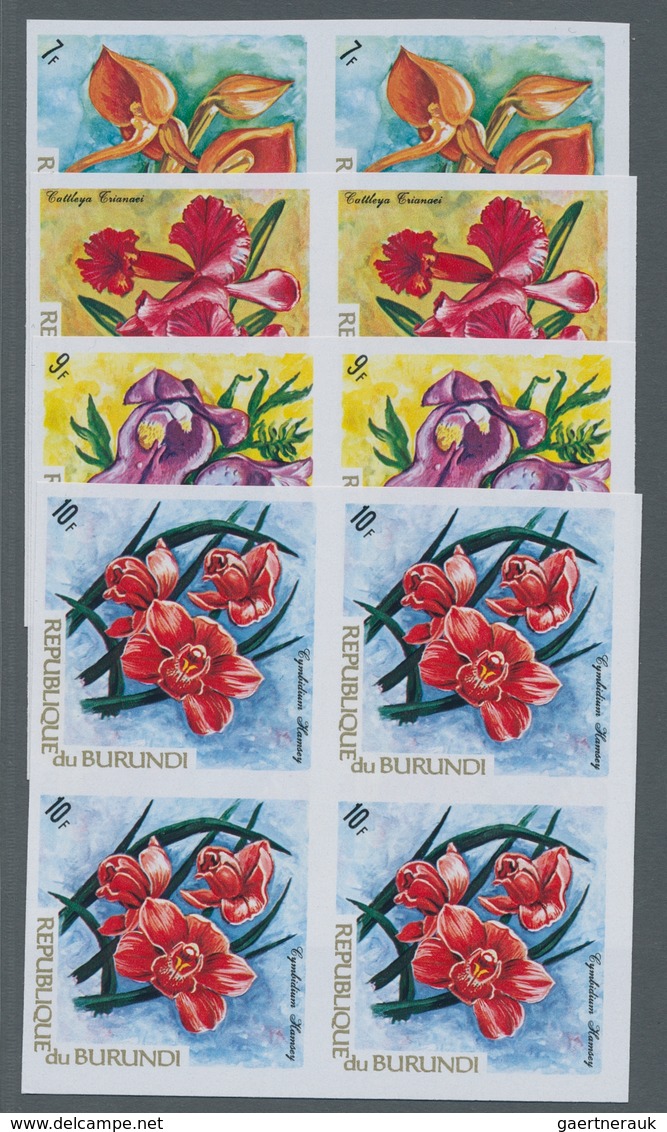 Thematik: Flora-Orchideen / Flora-orchids: 1972, BURUNDI: Orchids Complete Set Of 11 Stamps In IMPER - Orchidées