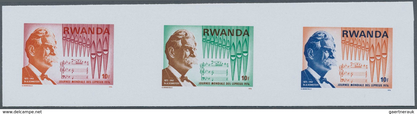 Thematik: Musik / Music: 1976, Rwanda. Collective Trial Color Proof Sheet Of For The 10fr Value Of T - Muziek