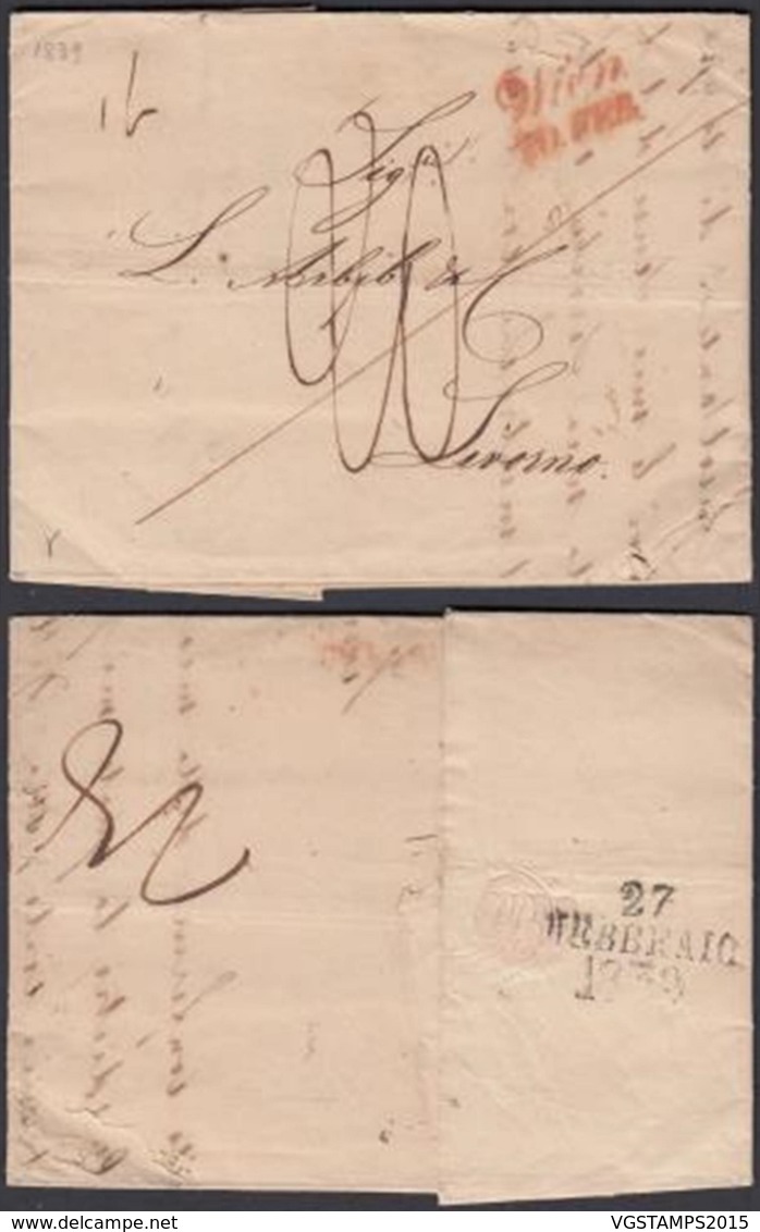 Autriche 1839 - De WIEN Vers LIVORNO  (6G23940) DC1837 - ...-1850 Voorfilatelie