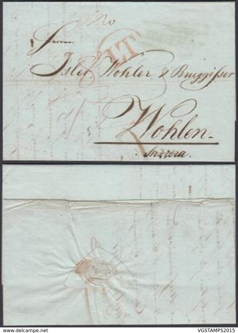 Italie 1839 - MODENA VERS WOHLEN SUISSE " LT "(6G23940) DC1861 - ...-1850 Voorfilatelie