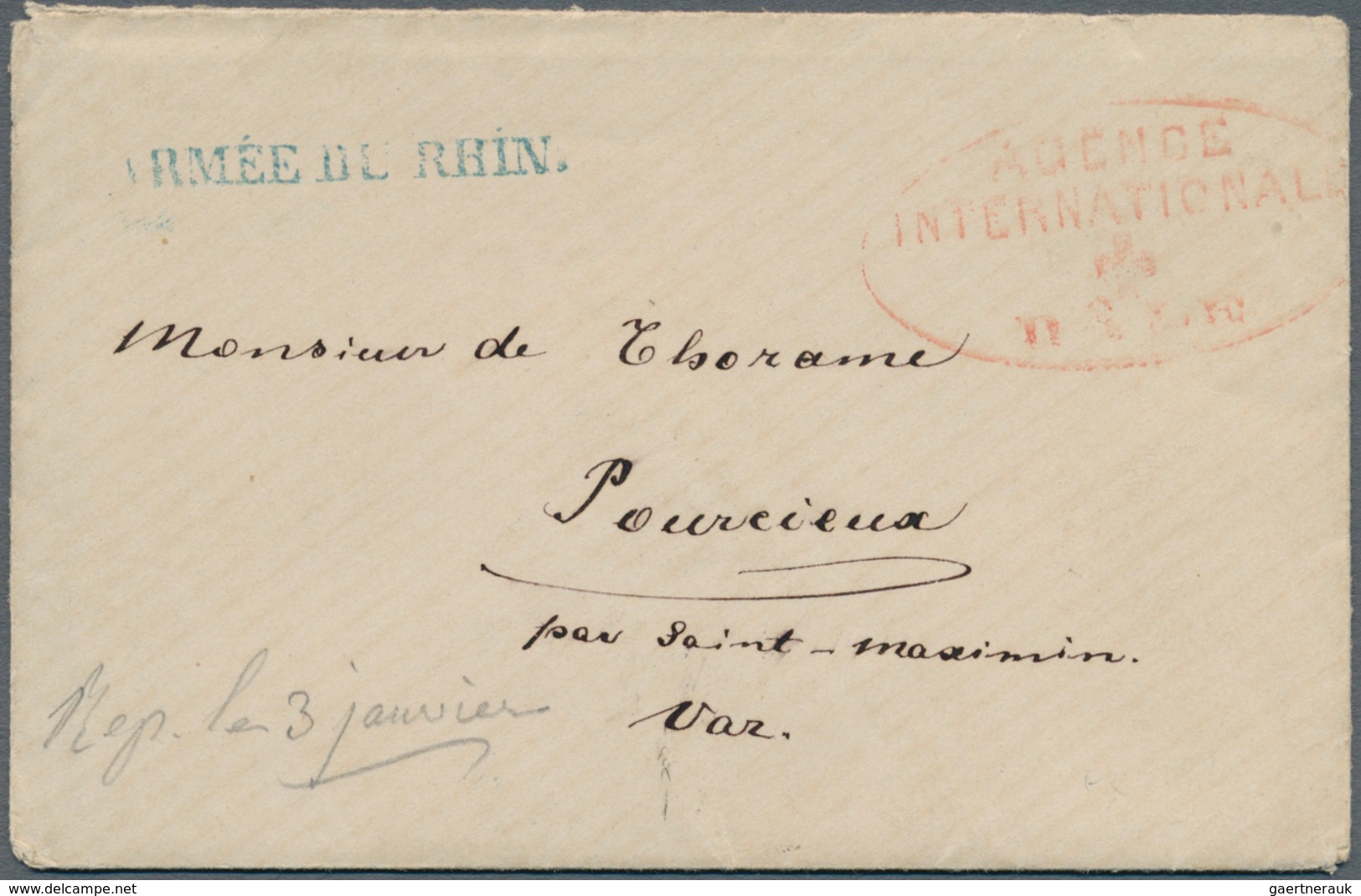 Thematik: Rotes Kreuz / Red Cross: 1870. Stampless Envelope Written From Wiesbaden Dated '29th Decem - Cruz Roja