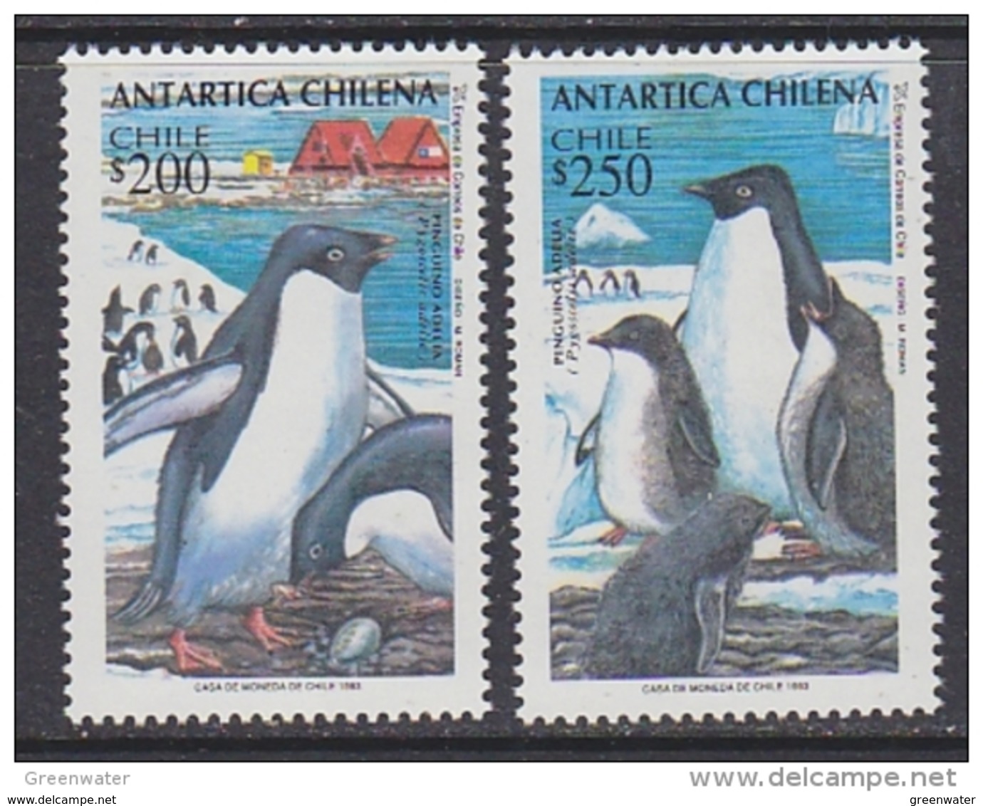 Chile 1993 Antarctica / Penguins 2v ** Mnh (41742) - Andere & Zonder Classificatie