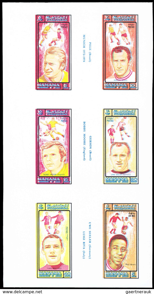 Thematik: Sport-Fußball / Sport-soccer, Football: 1972, Manama: FAMOUS FOOTBALLER - 9 Items; Collect - Andere & Zonder Classificatie