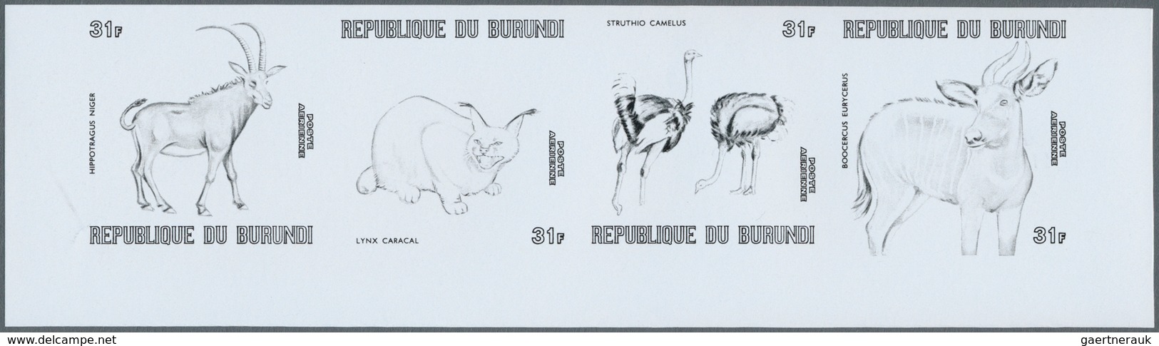 Thematik: Tiere- Exotische Tiere / Animals-exotic Animals: 1971, African Animals - 6 Items; Burundi, - Other & Unclassified