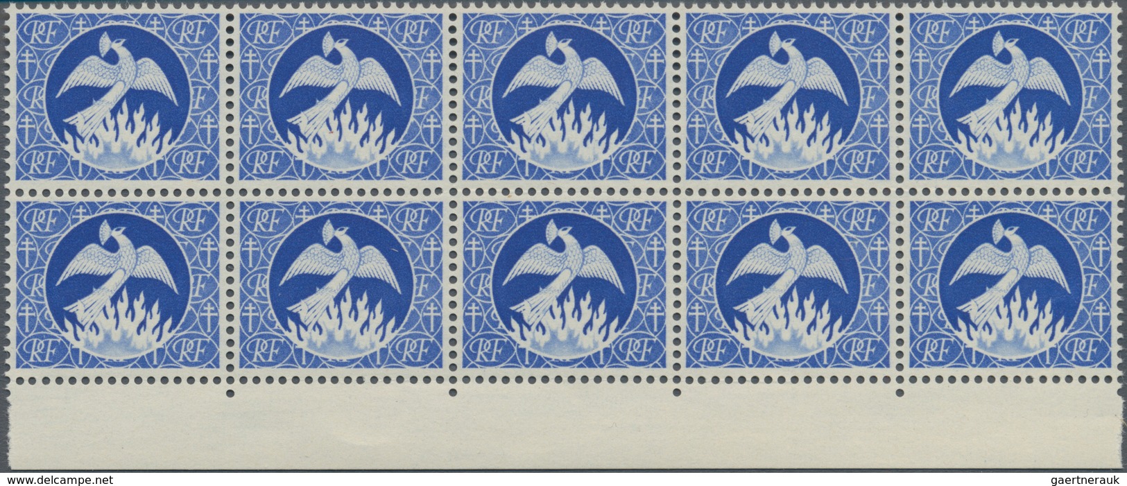 Thematik: Tiere-Vögel / Animals-birds: 1940 (ca.), FRENCH COLONIES: ESSAY In Ultramarine Showing A B - Andere & Zonder Classificatie