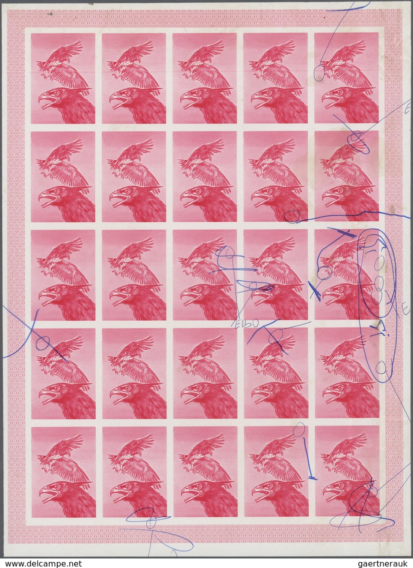 Thematik: Tiere-Vögel / Animals-birds: 1976, Mauritania, 6 Items, Progressive Plate Proofs For The 2 - Other & Unclassified