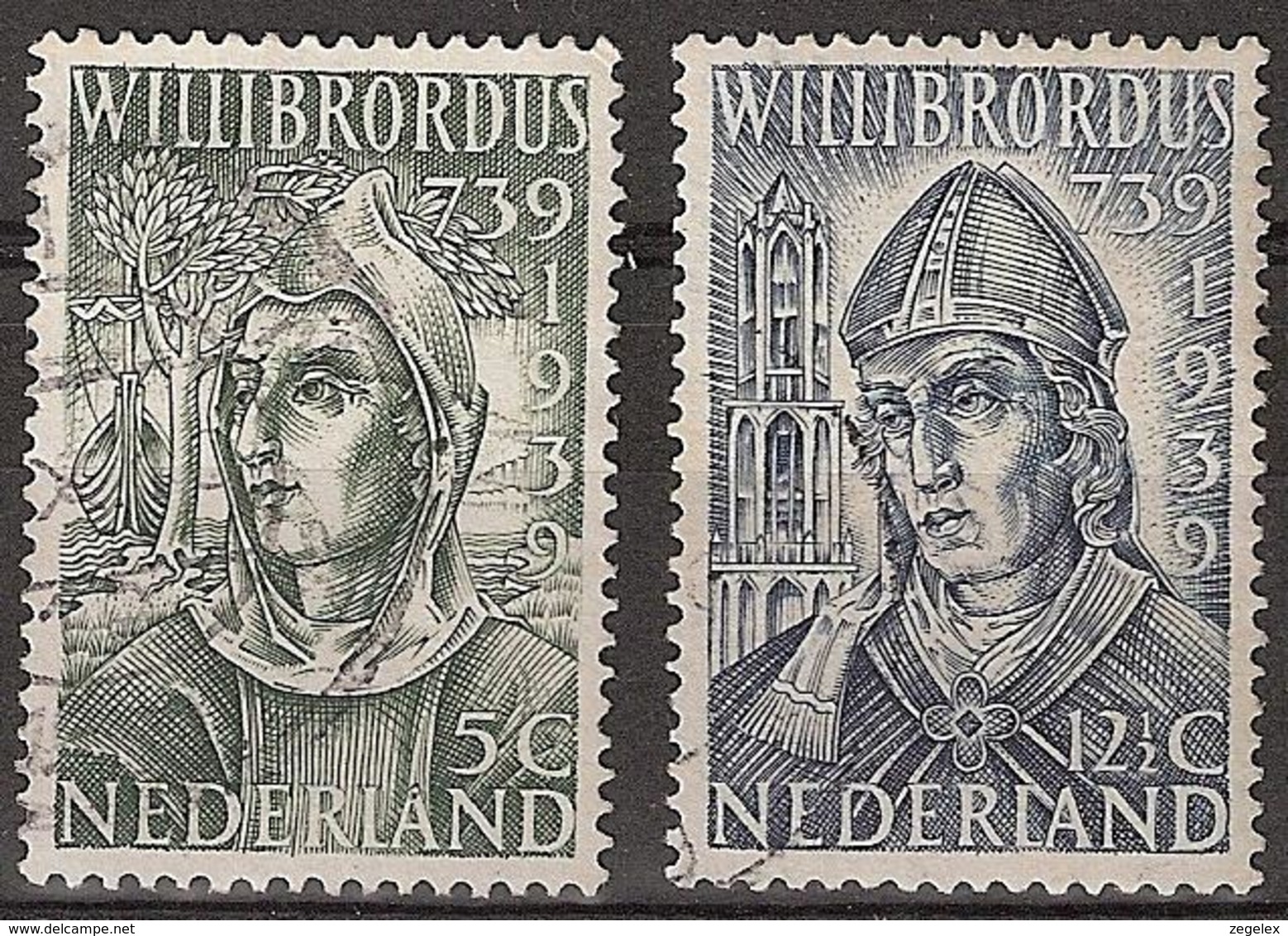 1939 Willibrordus NVPH 323-324  Cancelled/gestempeld - Gebruikt