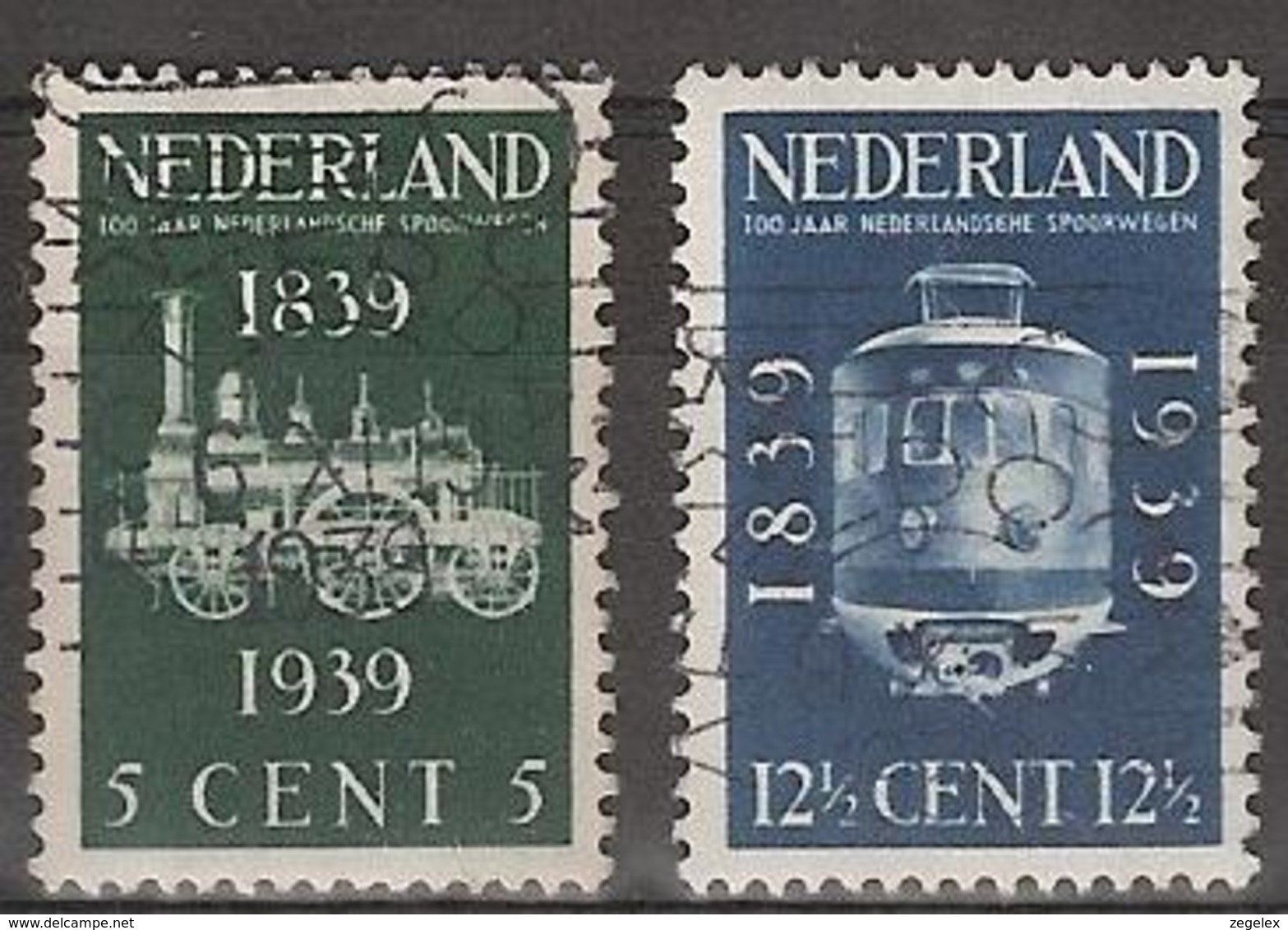 1939 Spoorwegjubileum NVPH 325-326 Gestempeld - Gebruikt