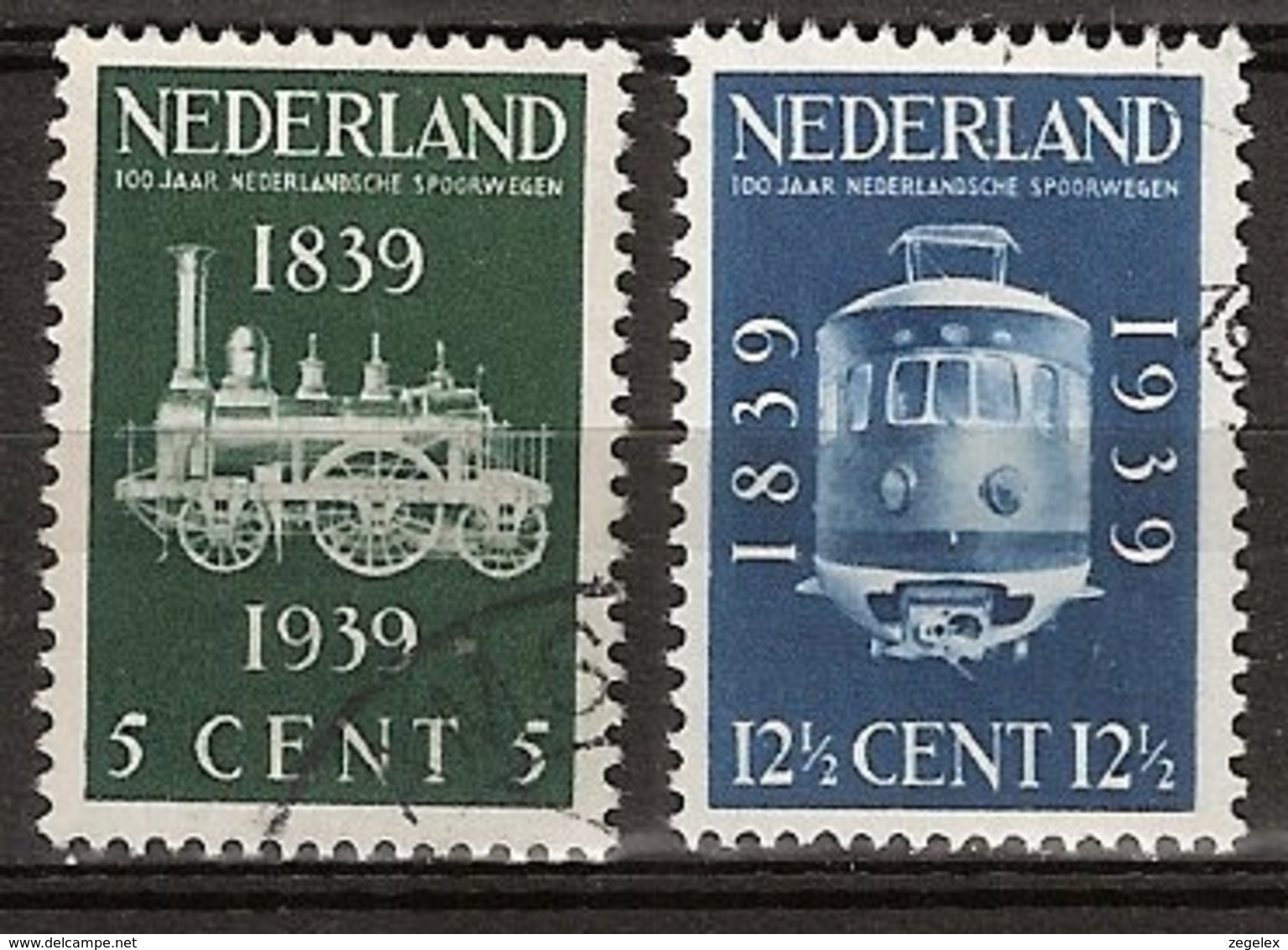 1939 Spoorwegjubileum NVPH 325-326 Gestempeld - Used Stamps