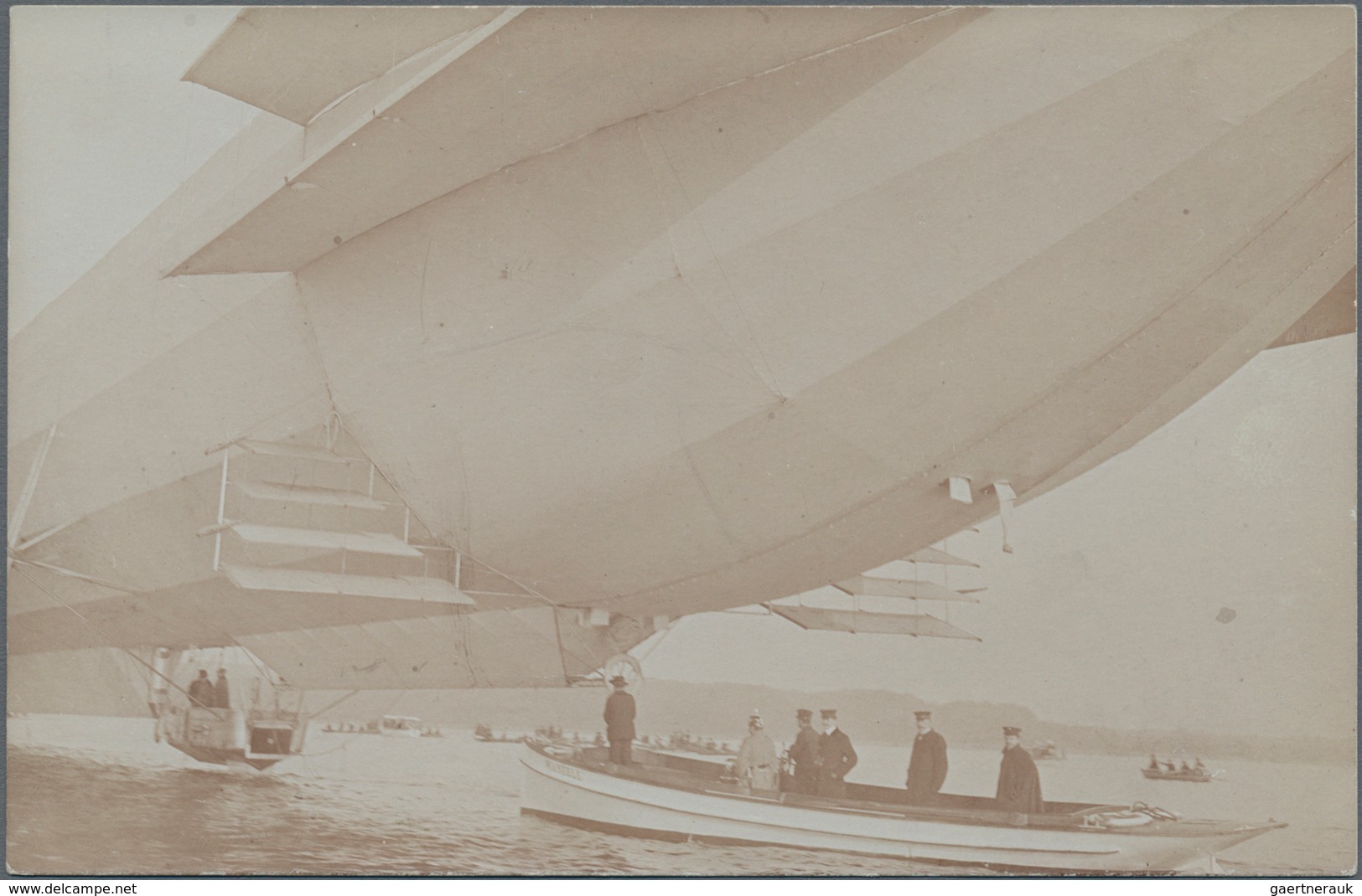 Thematik: Zeppelin / Zeppelin: 1908. Original, Period, Real Photo Postcard (RPPC) Of German Zeppelin - Zeppelines