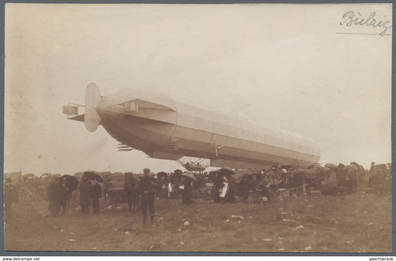 Thematik: Zeppelin / Zeppelin: 1909. Group Of Five Photographs, All Pictured Front And Back, From Th - Zeppelines