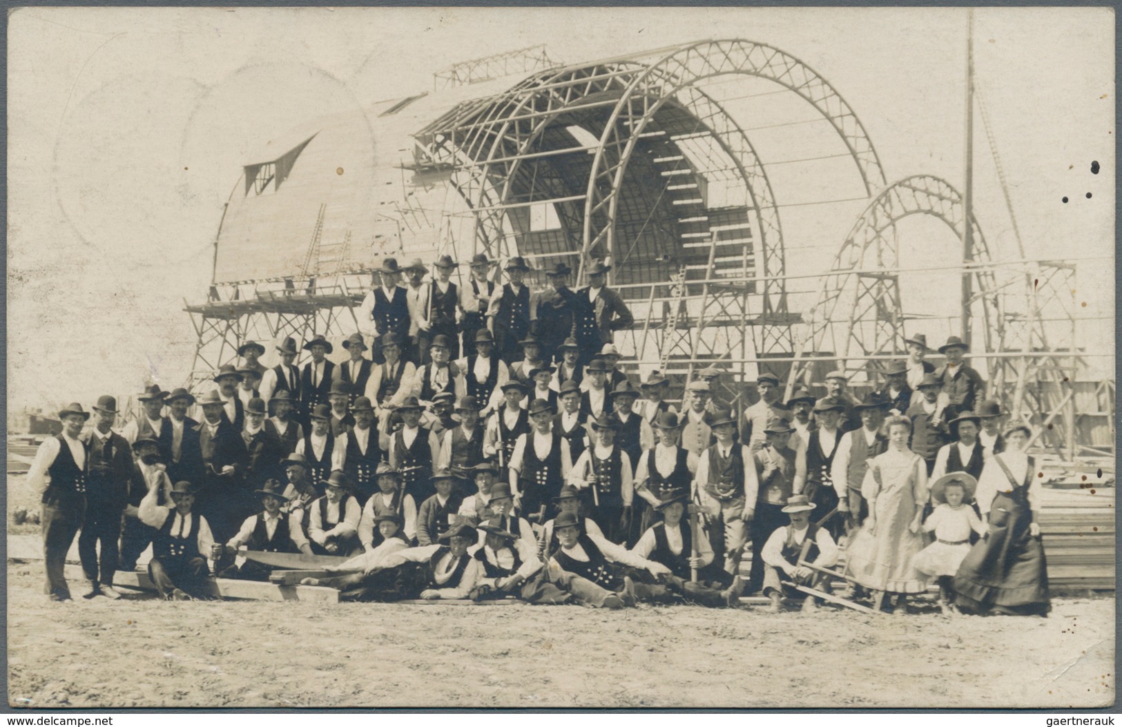 Thematik: Zeppelin / Zeppelin: 1910. Original, Period, Real Photo Postcard (RPPC) Of The Airship Han - Zeppelins