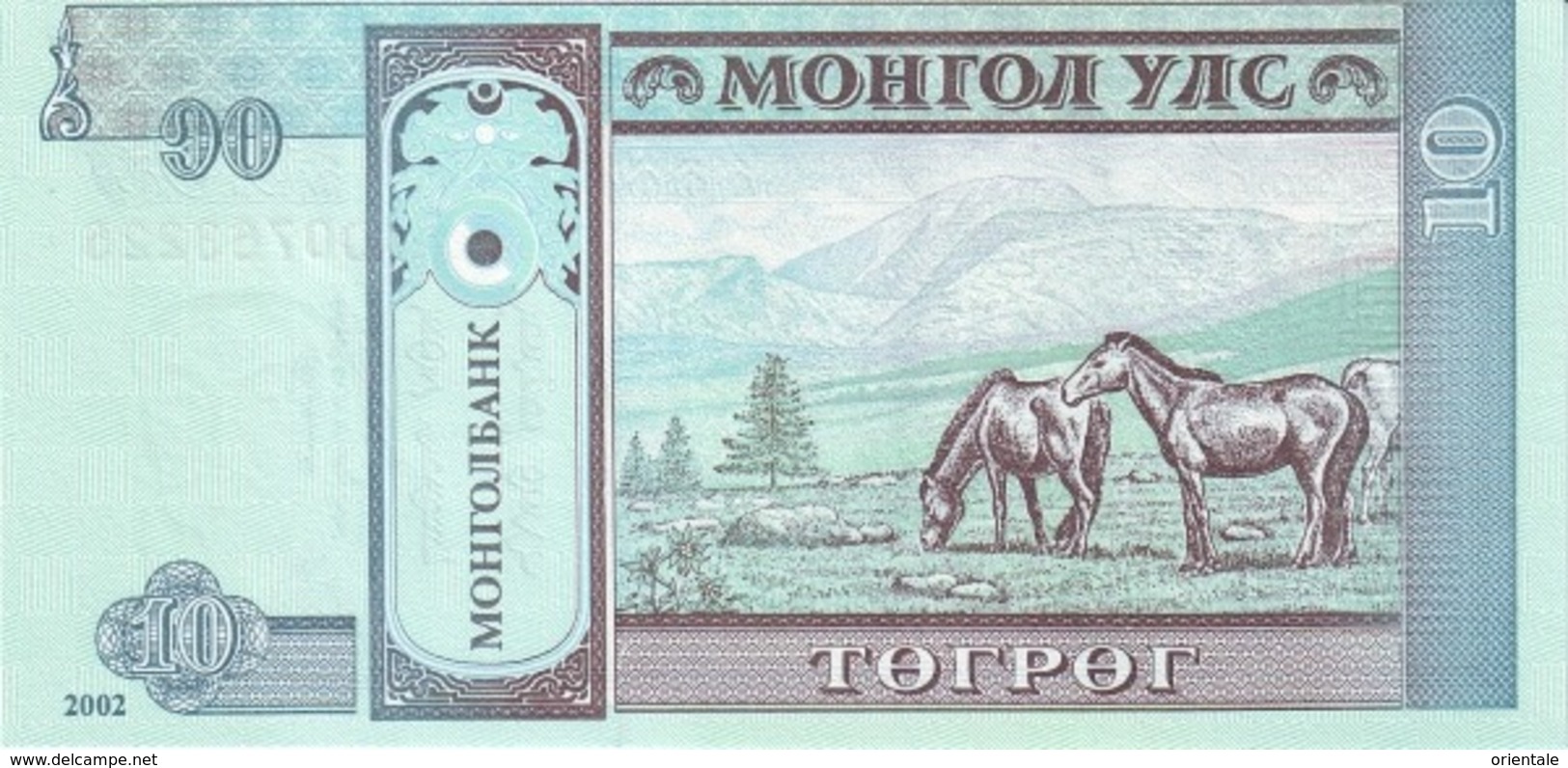 MONGOLIA P. 62b 10 T 2002 UNC (2 Billets) - Mongolia