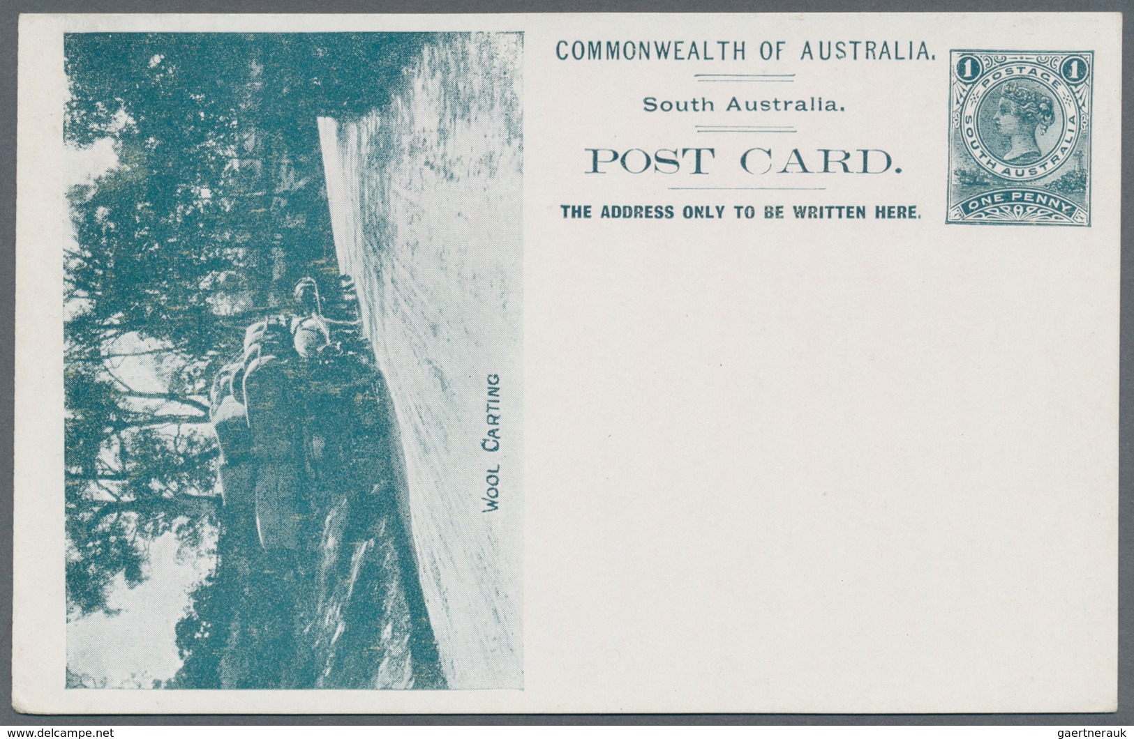 Südaustralien: 1908, eight different pictorial stat. postcards QV 1d. (Adelaide ptg. with dot after
