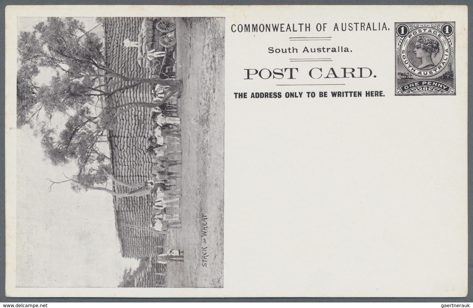 Südaustralien: 1908, eight different pictorial stat. postcards QV 1d. (Adelaide ptg. with dot after