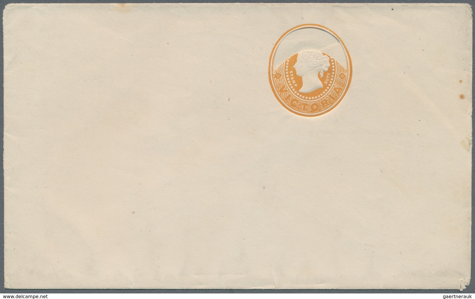 Victoria: 1890, QV 1d. Brown-orange PTPO Stat. Envelope With Enclosed 32pp Booklet With Advertisment - Covers & Documents