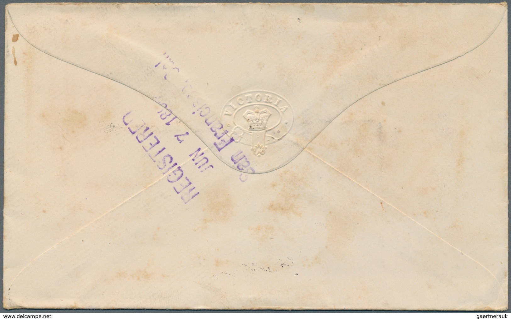 Victoria - Destinationen: 1894, Unfranked Official Service Cover "ON HER MAJESTY'S SERVICE" Sent Reg - Brieven En Documenten