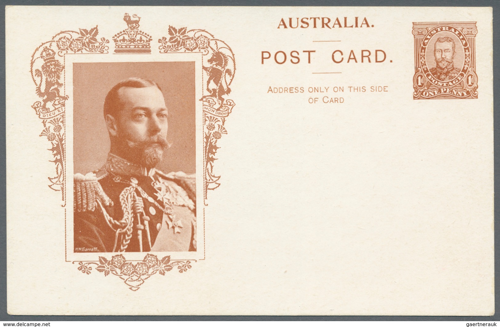 Australien - Ganzsachen: 1911, 11 'Coronation postcards' KGV 1d. sideface with all different types a