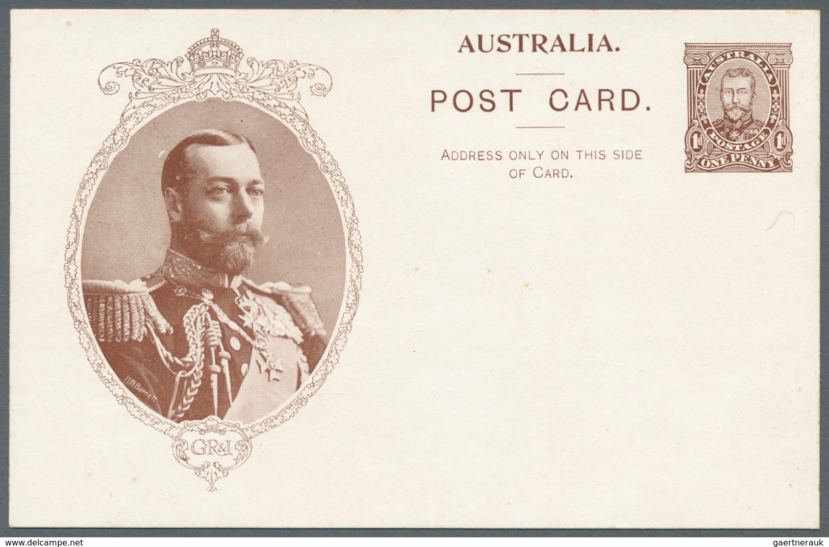 Australien - Ganzsachen: 1911, 11 'Coronation postcards' KGV 1d. sideface with all different types a