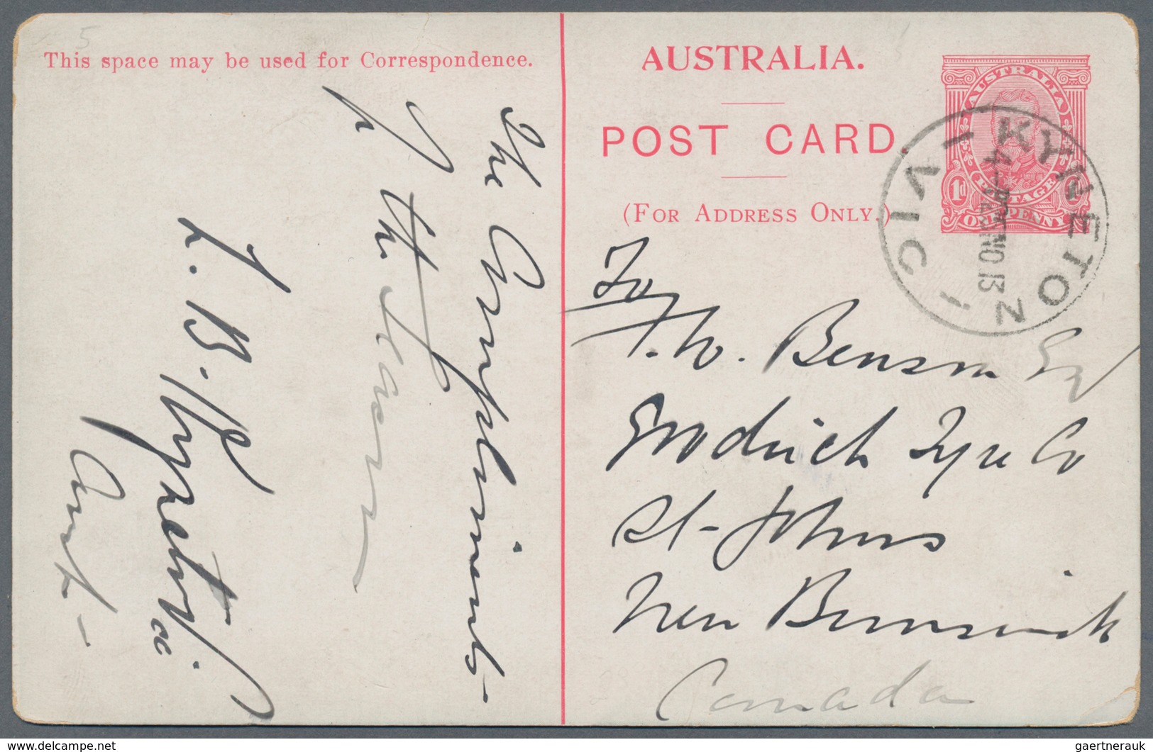 Australien - Ganzsachen: 1911/1914 (ca.), Six Victorian Scenes Postcards KGV 1d. Full-face All Comme - Postwaardestukken