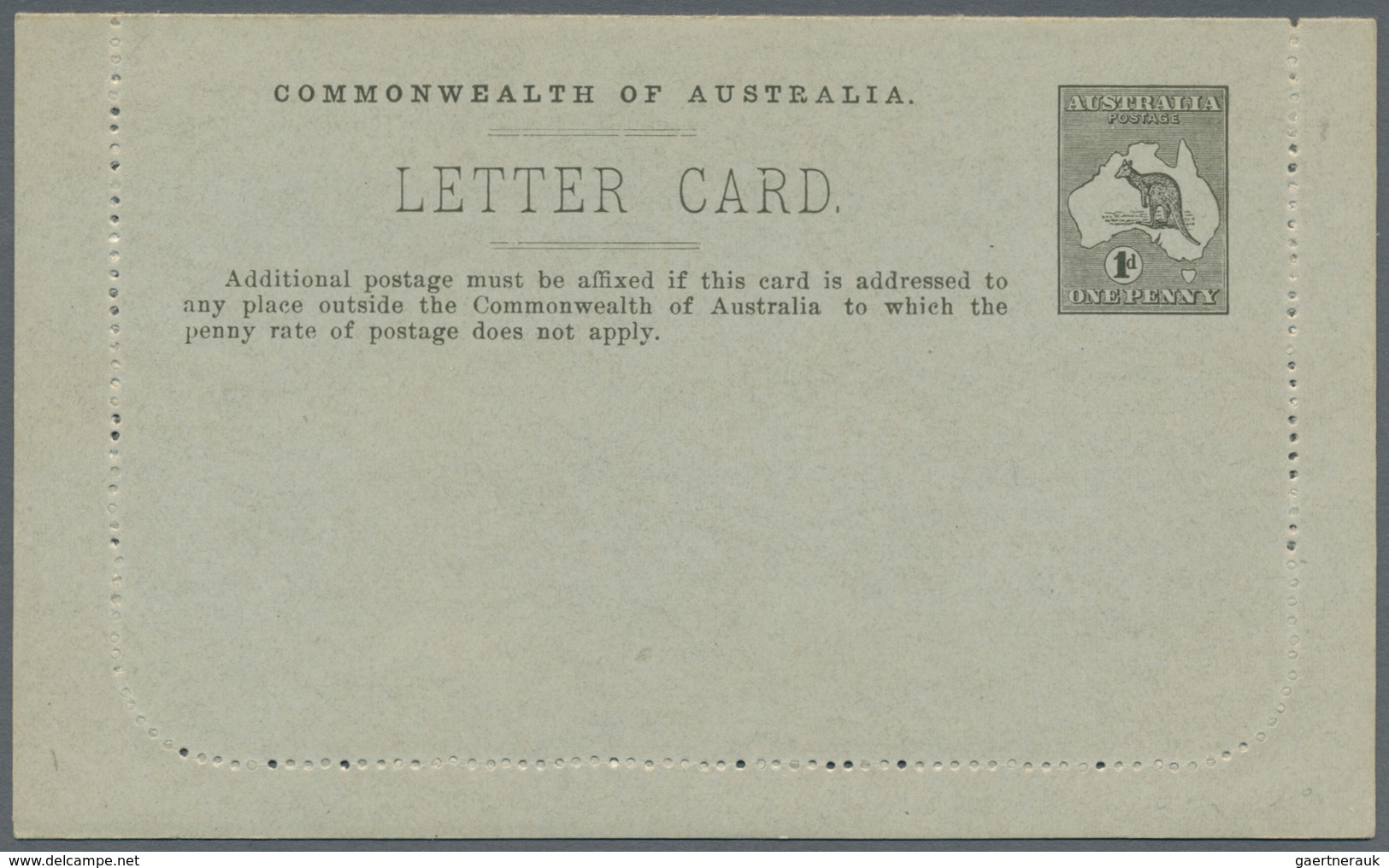 Australien - Ganzsachen: 1913, Five Lettercards Kangaroo 1d. Die I With Oval Views 'GEELONG HARBOUR' - Postwaardestukken