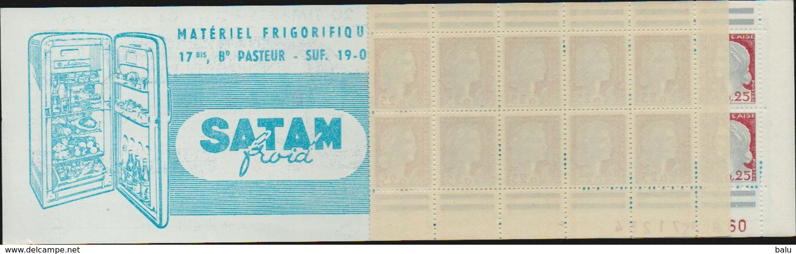 Frankreich MH Carnet Yvert No. 1263-C3 S. 11-60 ** TTB, Cérès 370, Dallay 341, CD 25.8.60 Avec Barres, 4 Scans - Sonstige & Ohne Zuordnung