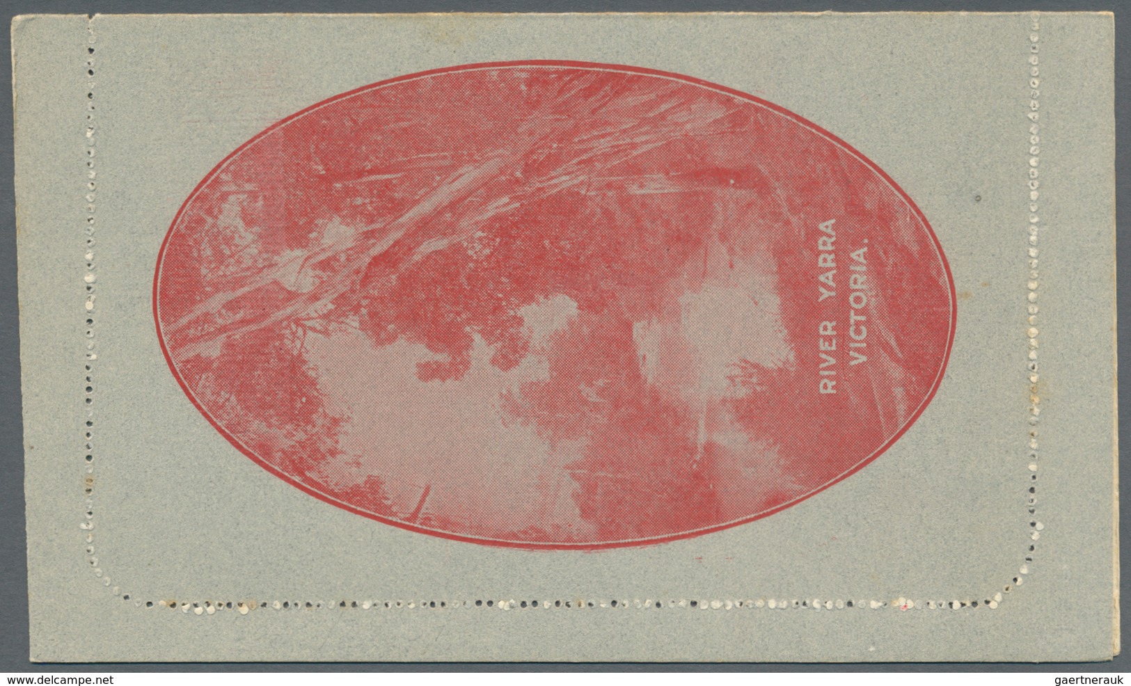 Australien - Ganzsachen: 1924, Lettercard KGV 1½d. Red (mottled Grey Card, White Inside) With Framed - Postwaardestukken